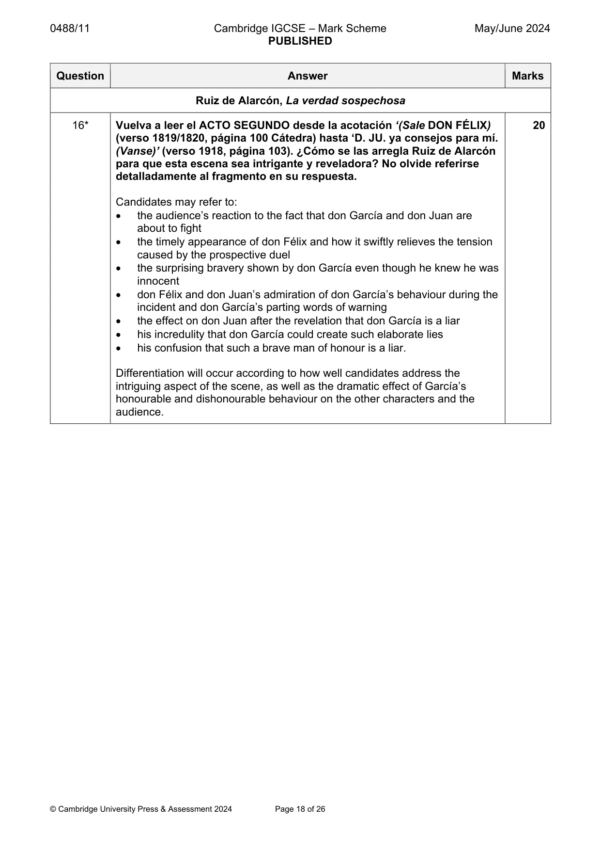 Mark scheme, page 18 of 26
