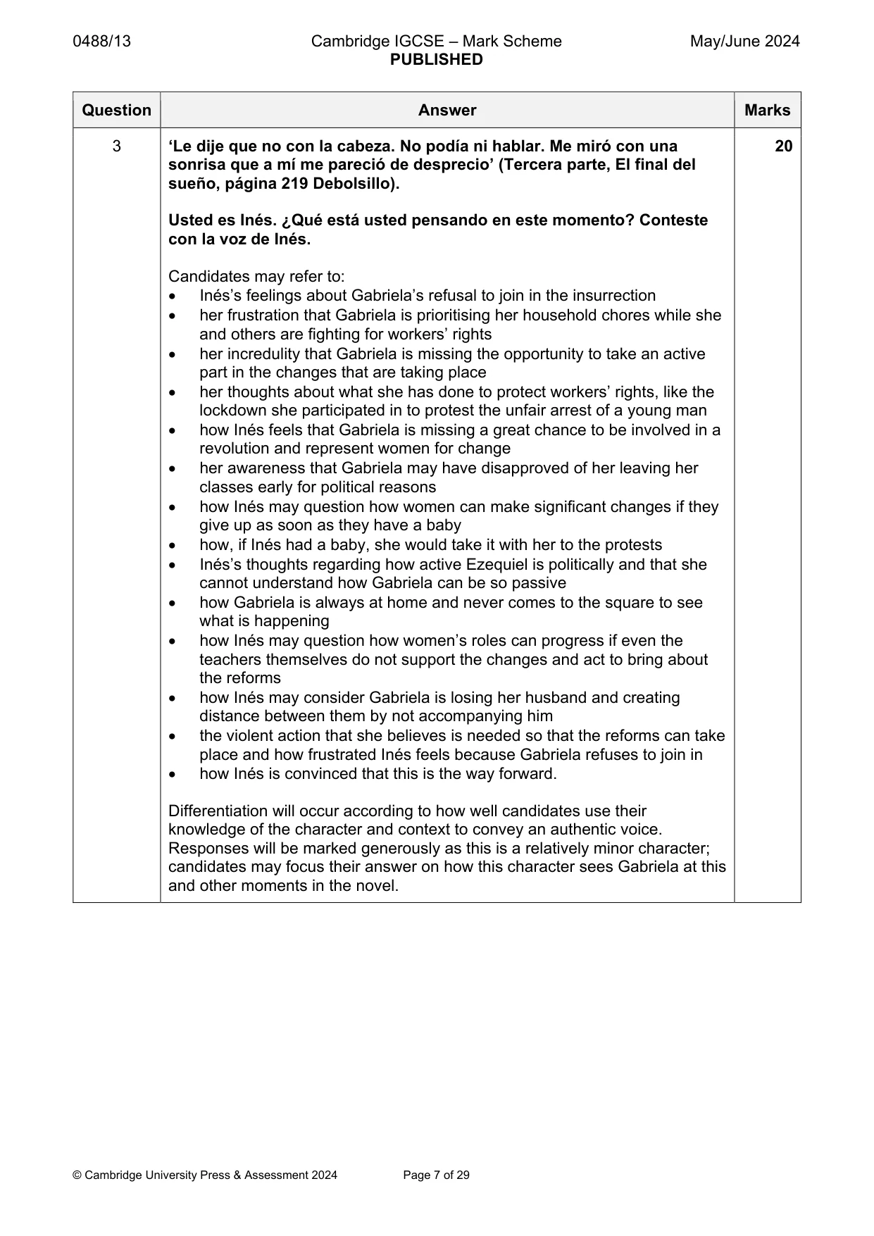 Mark scheme, page 7 of 29