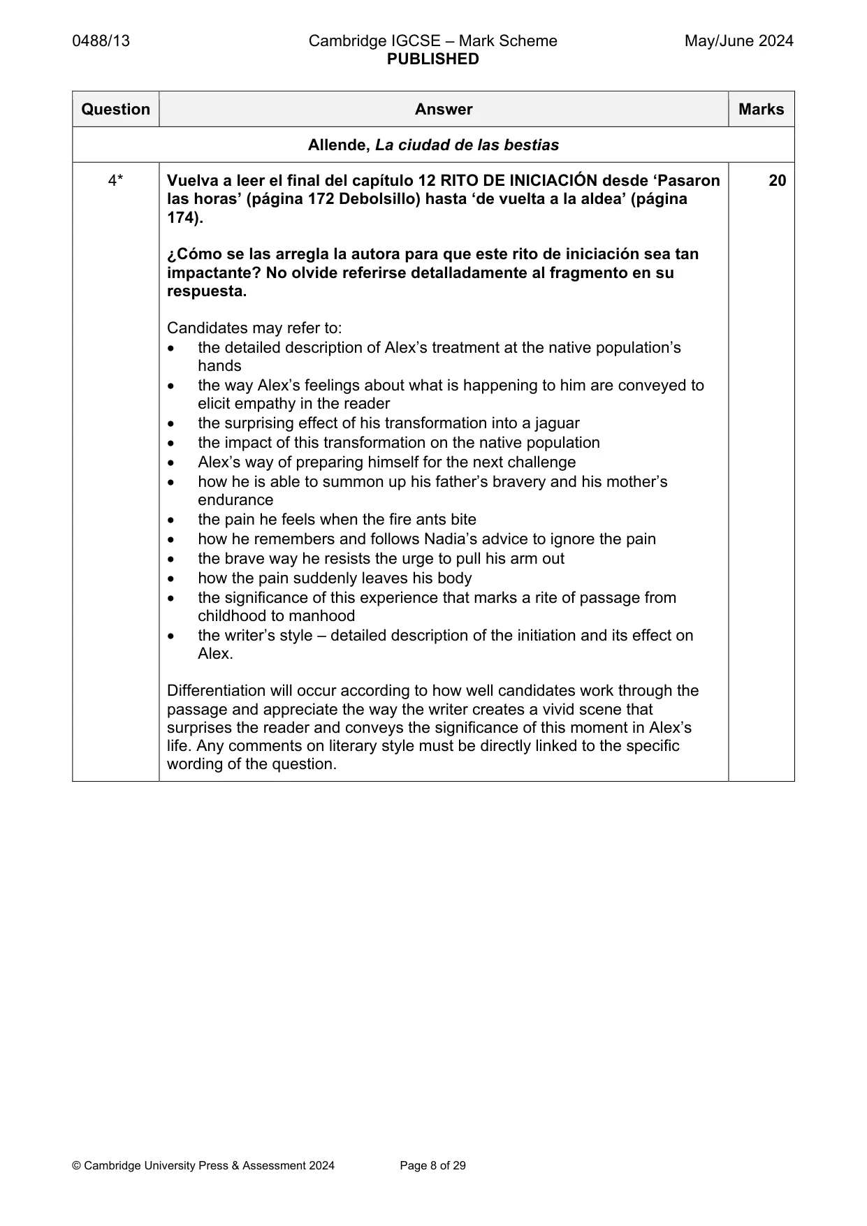 Mark scheme, page 8 of 29