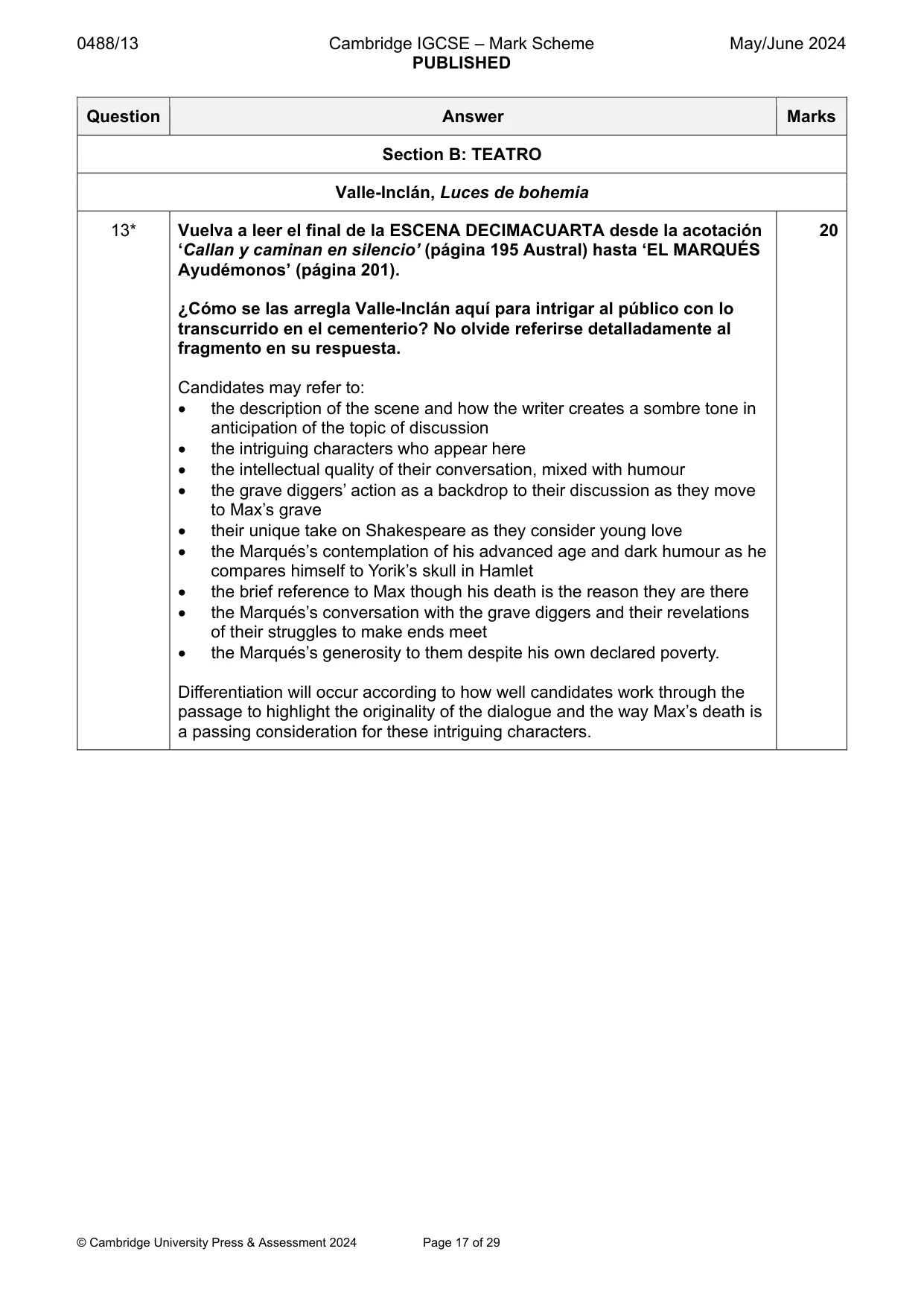 Mark scheme, page 17 of 29
