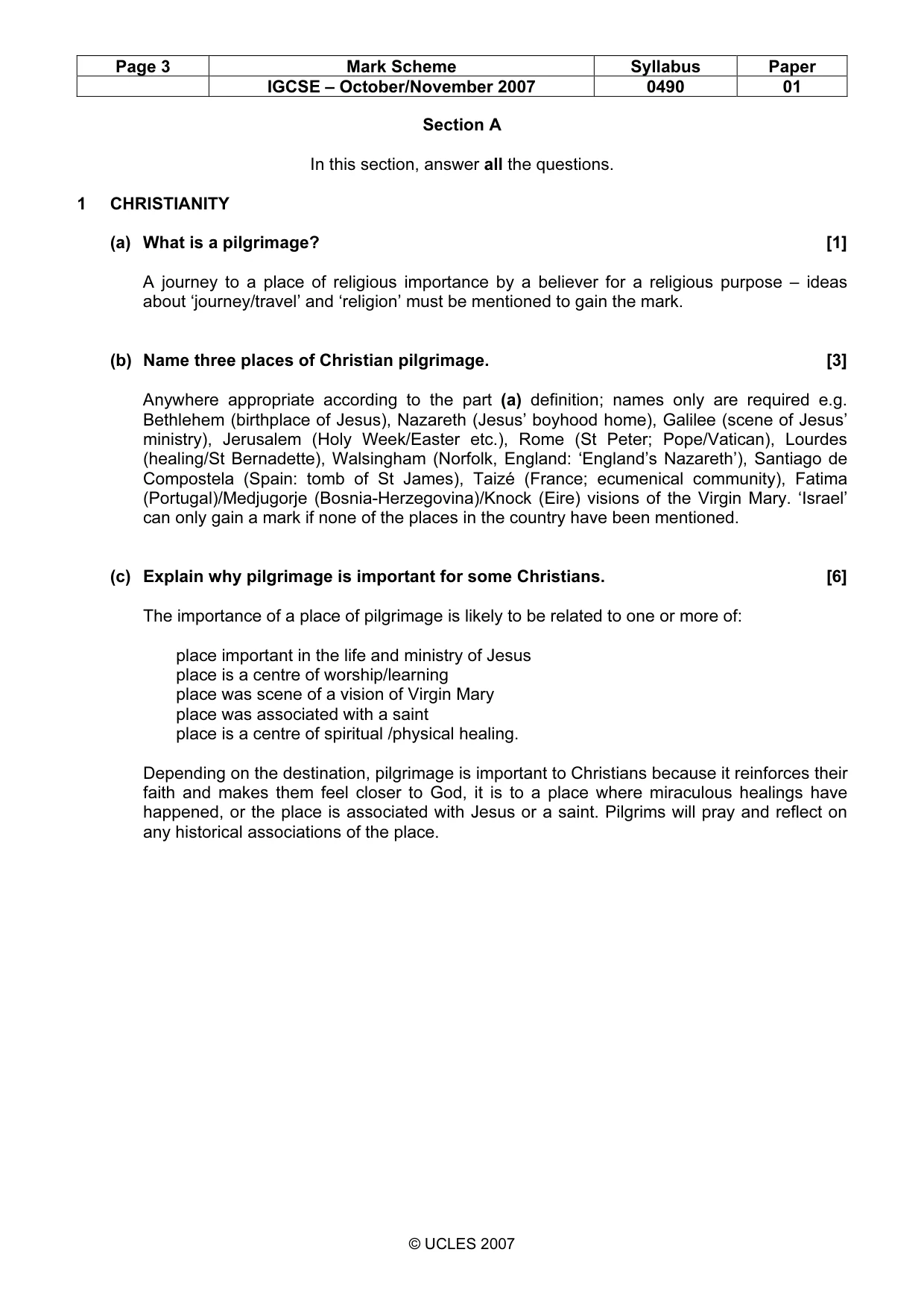 Mark scheme, page 3 of 11