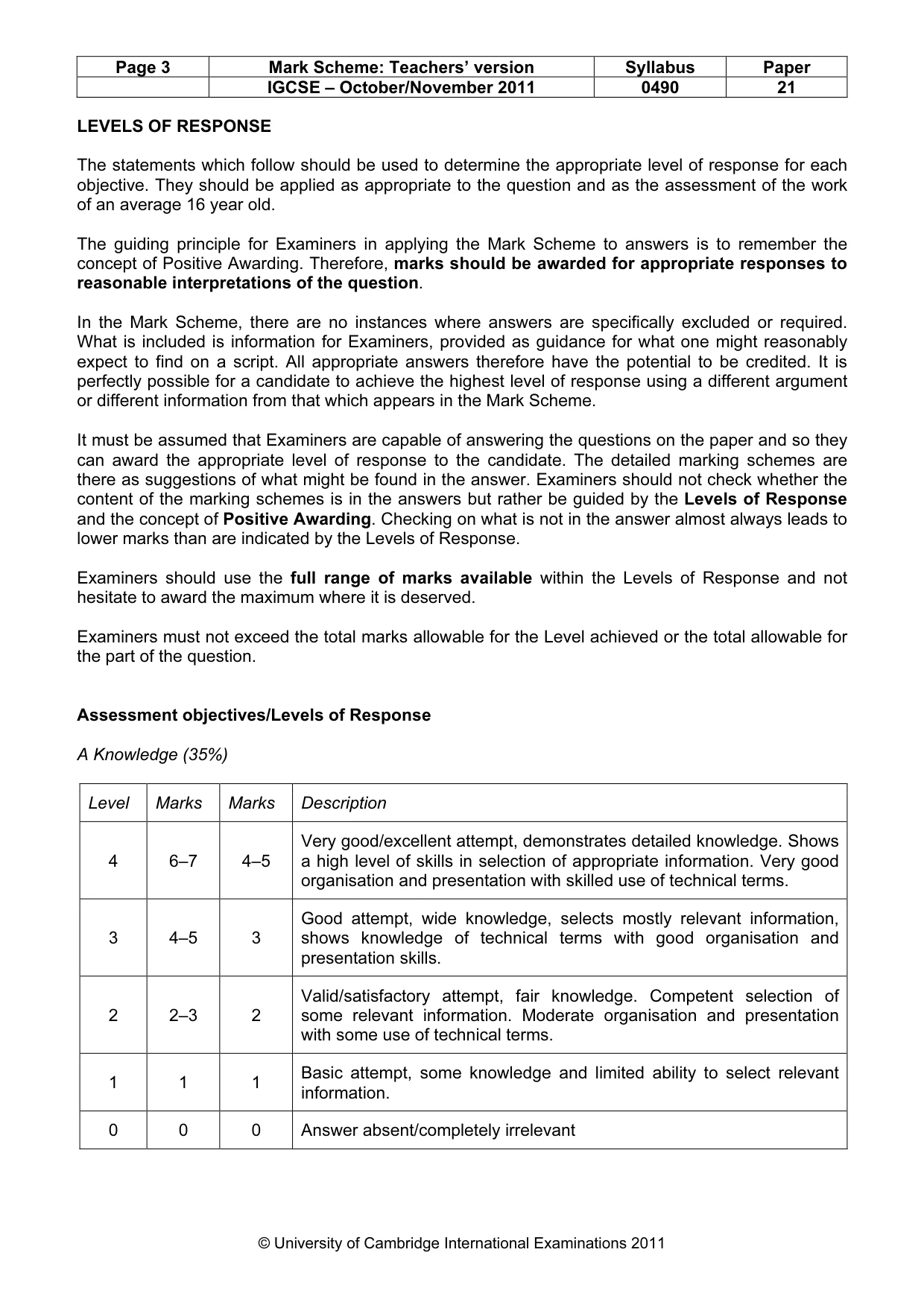 Mark scheme, page 3 of 16