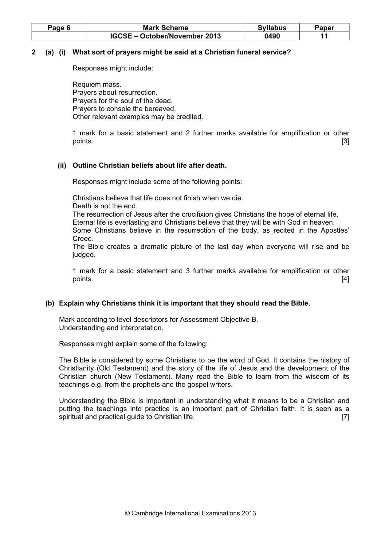 Mark scheme, page 6 of 15