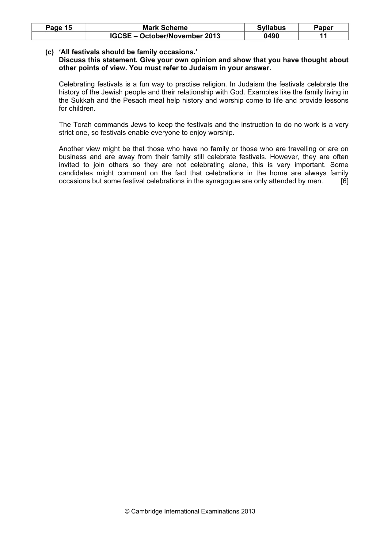 Mark scheme, page 15 of 15