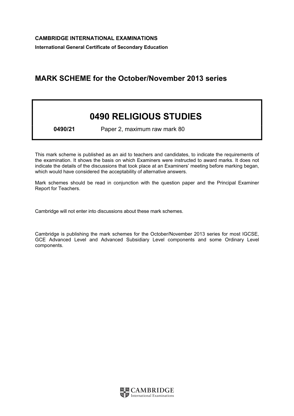 Mark scheme, page 1 of 17