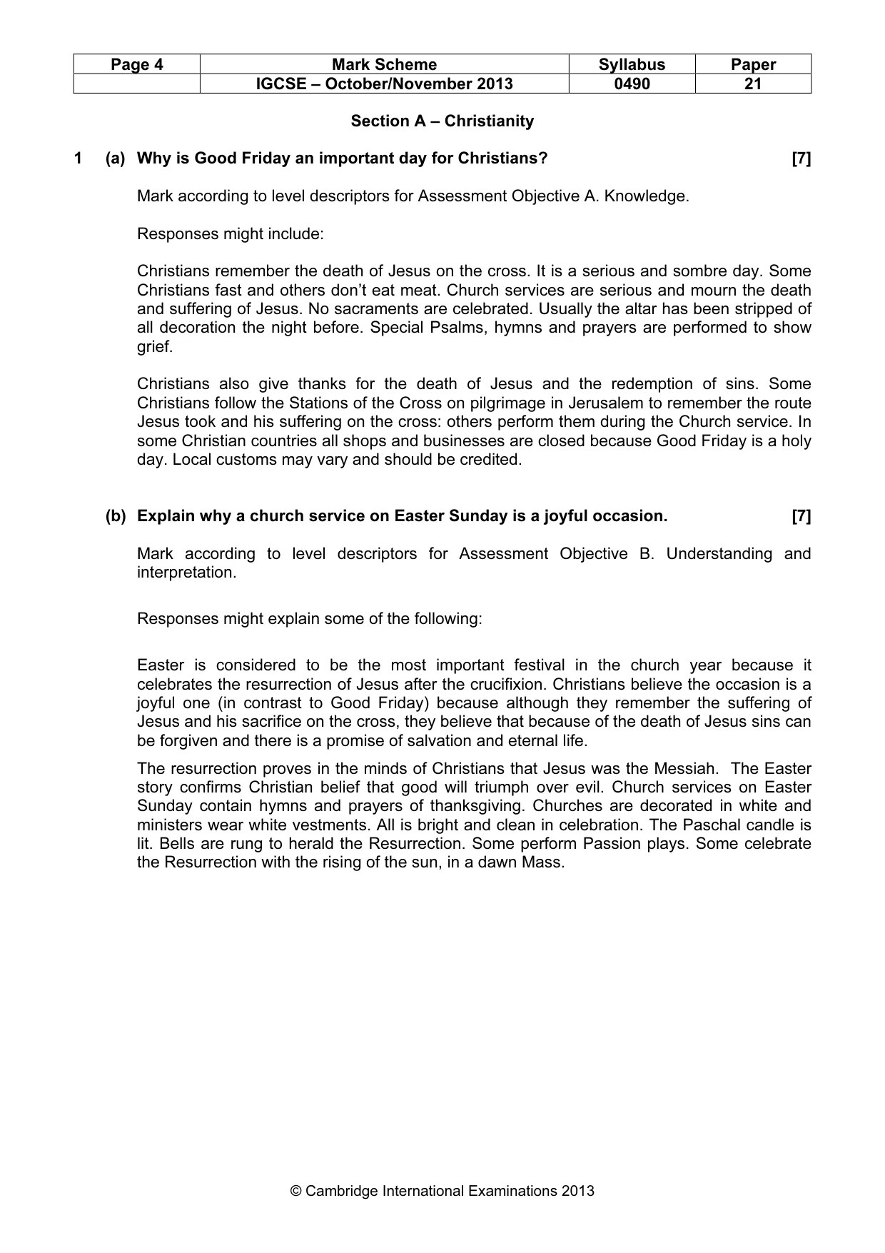Mark scheme, page 4 of 17