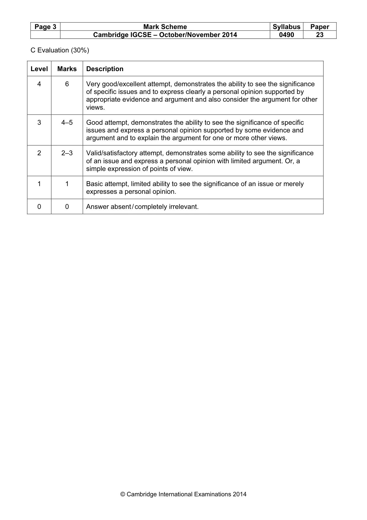 Mark scheme, page 3 of 17