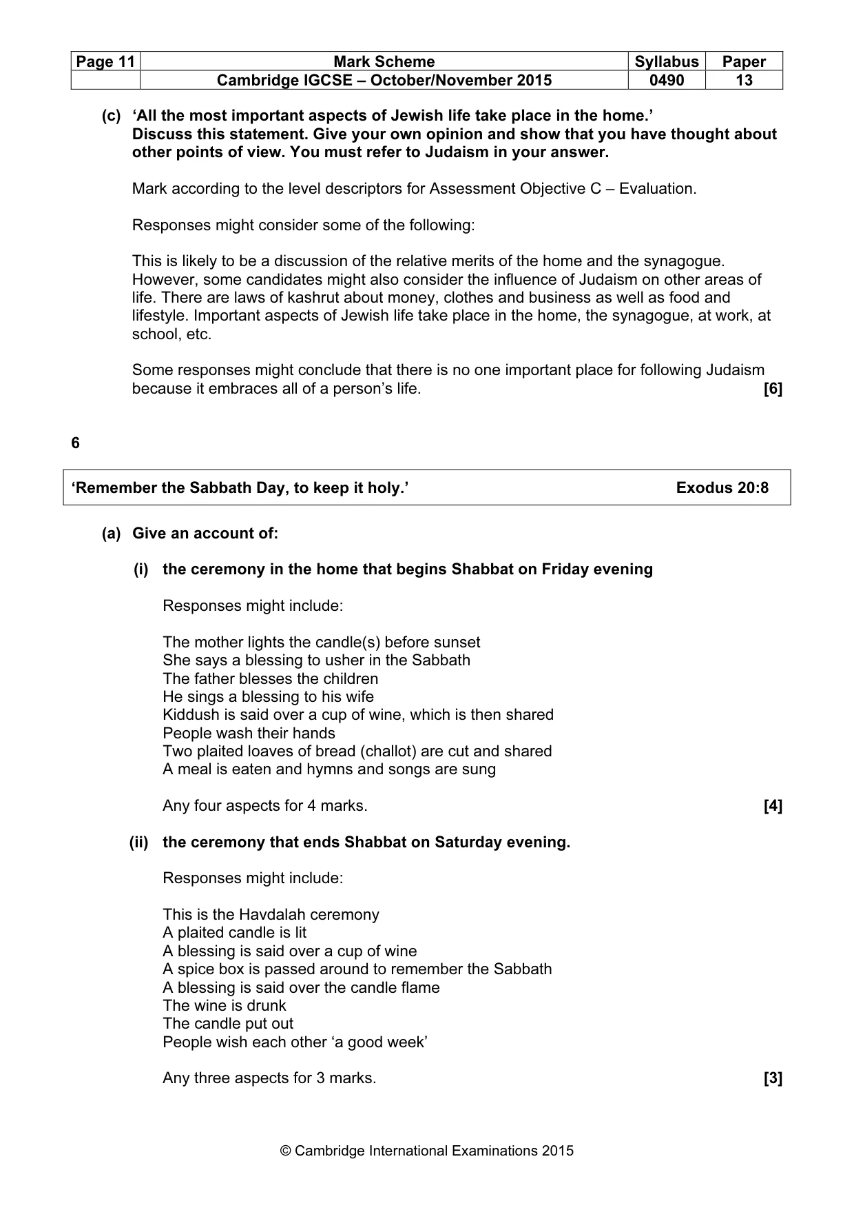 Mark scheme, page 11 of 12