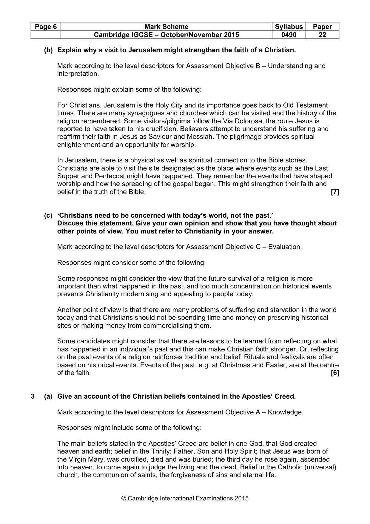 Mark scheme, page 6 of 17