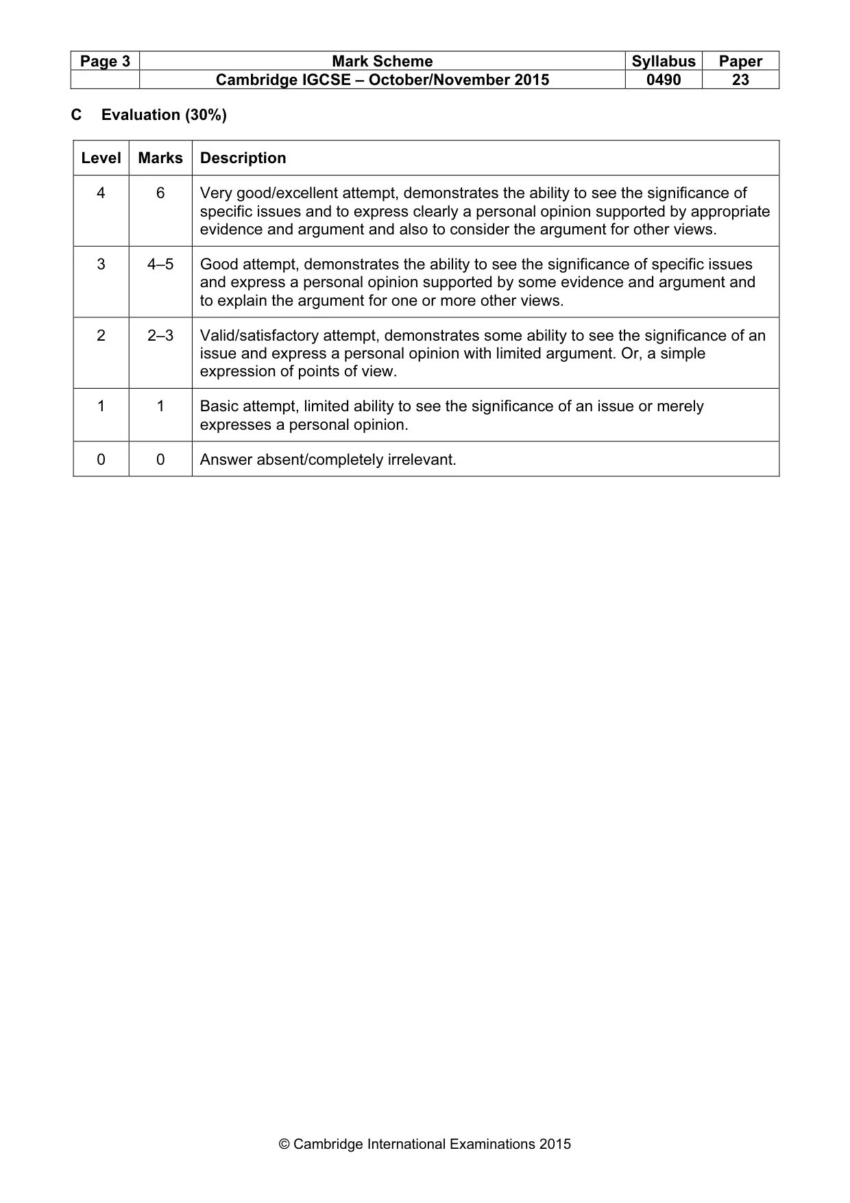 Mark scheme, page 3 of 17