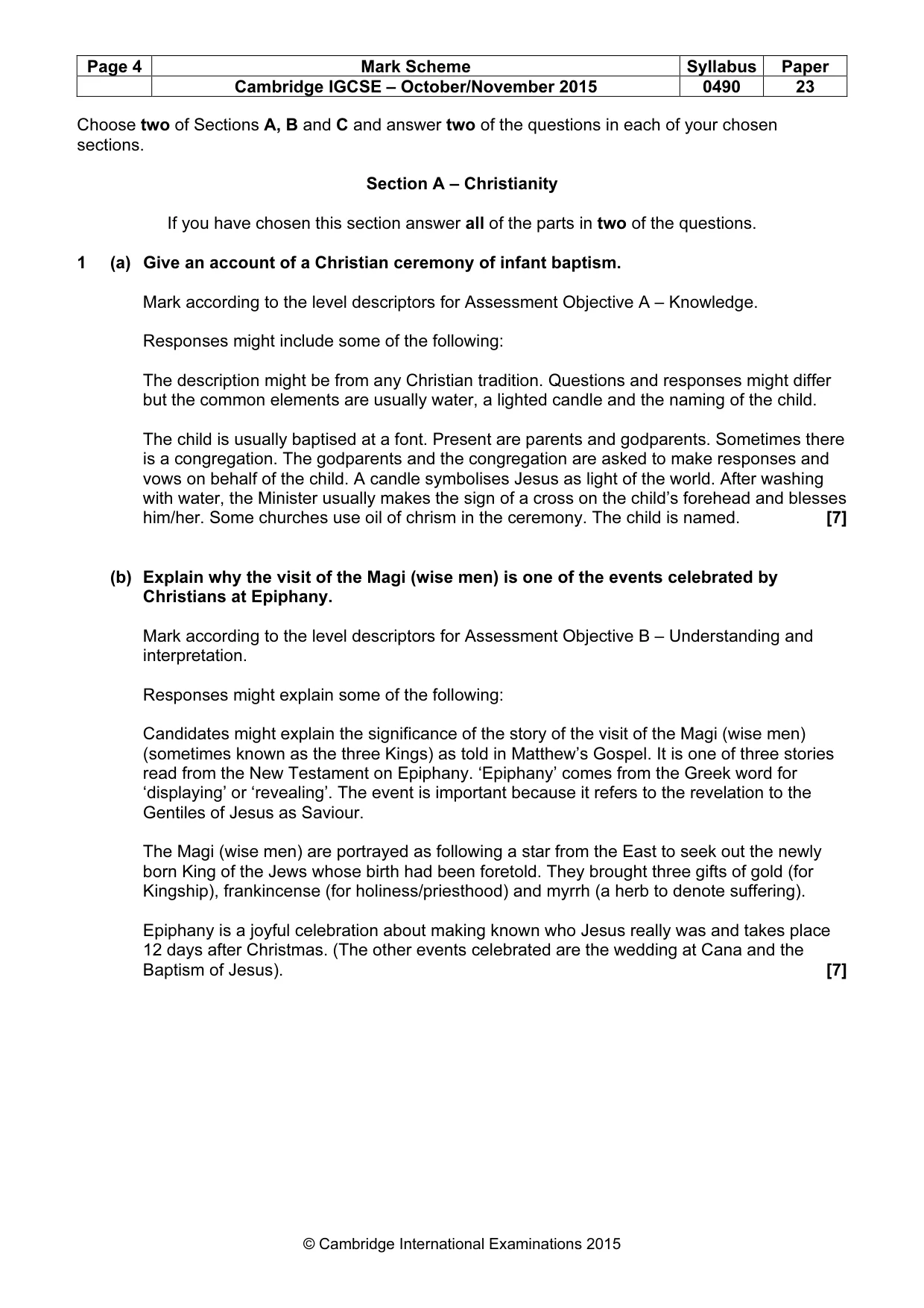 Mark scheme, page 4 of 17