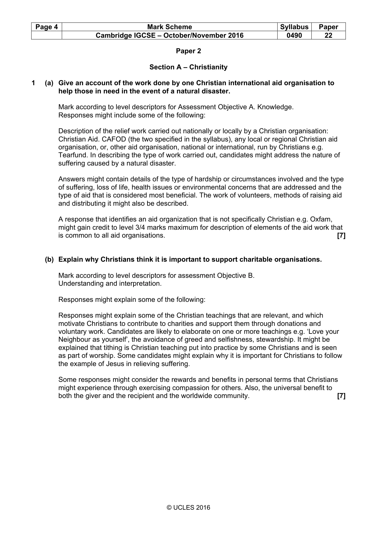 Mark scheme, page 4 of 17
