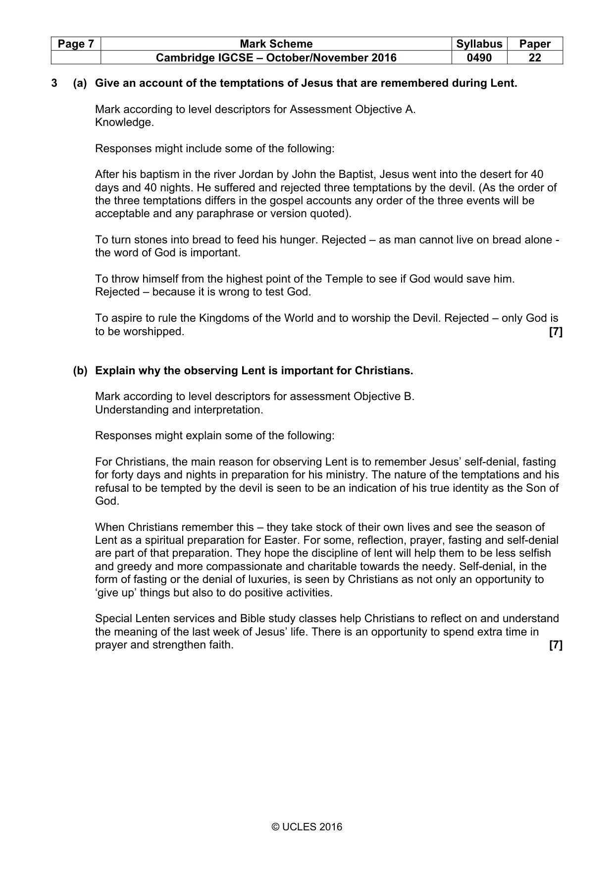 Mark scheme, page 7 of 17