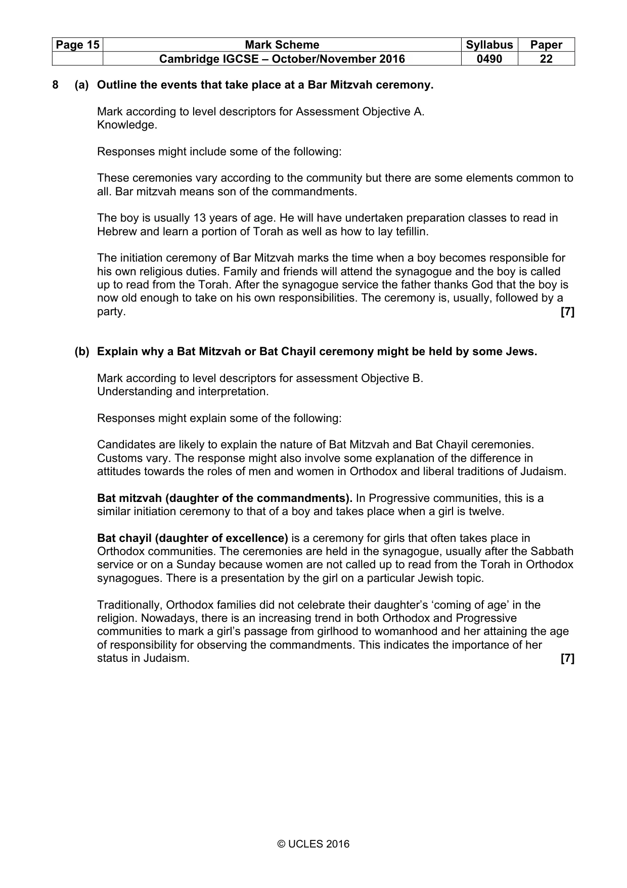Mark scheme, page 15 of 17