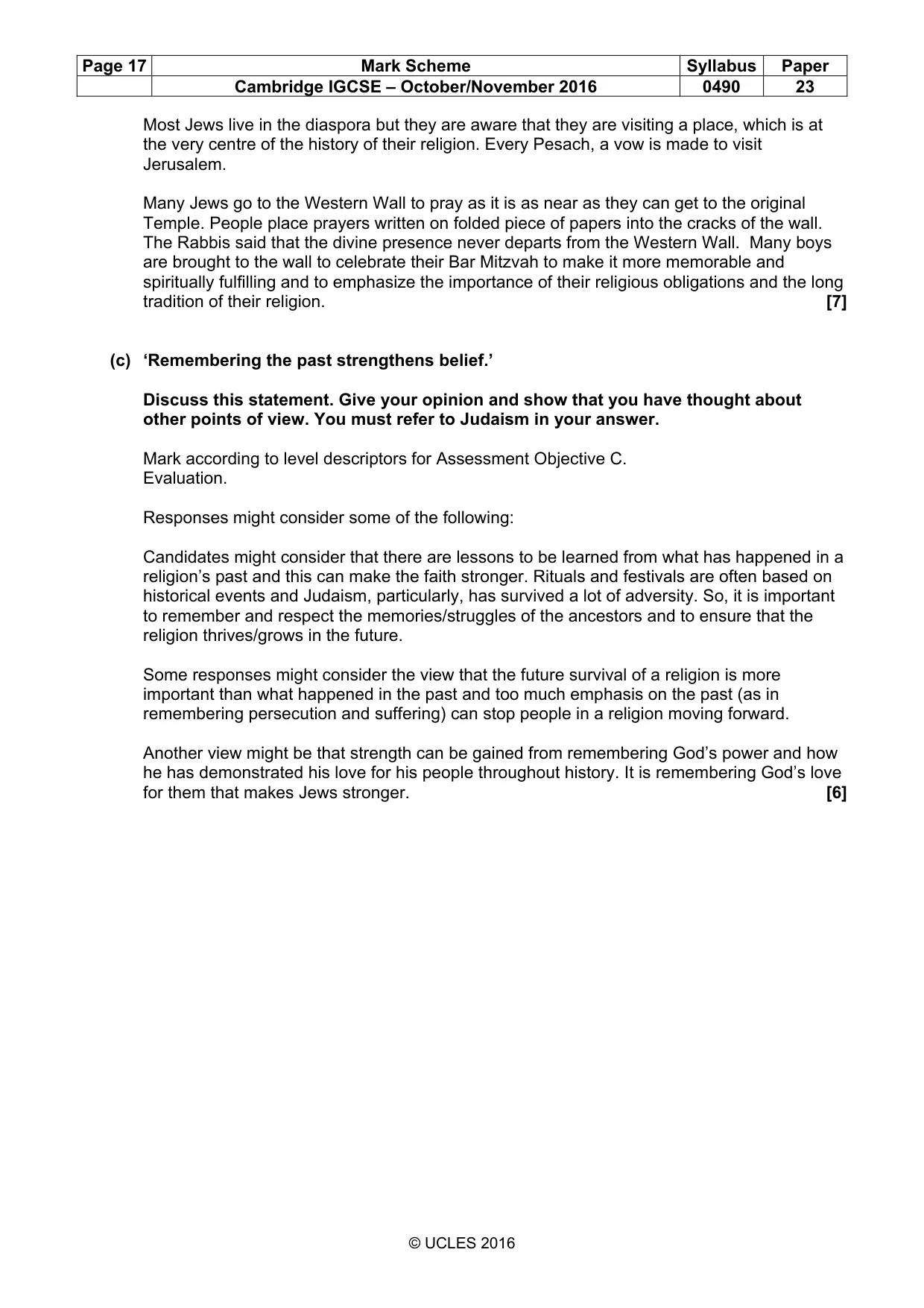 Mark scheme, page 17 of 17