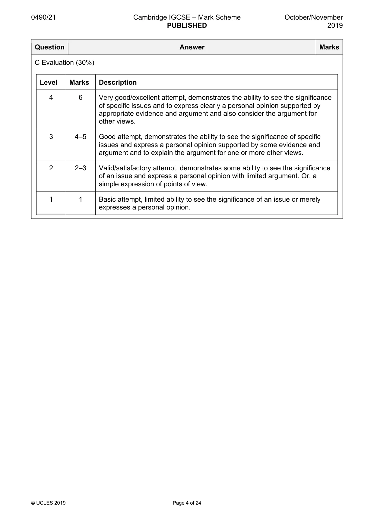 Mark scheme, page 4 of 24