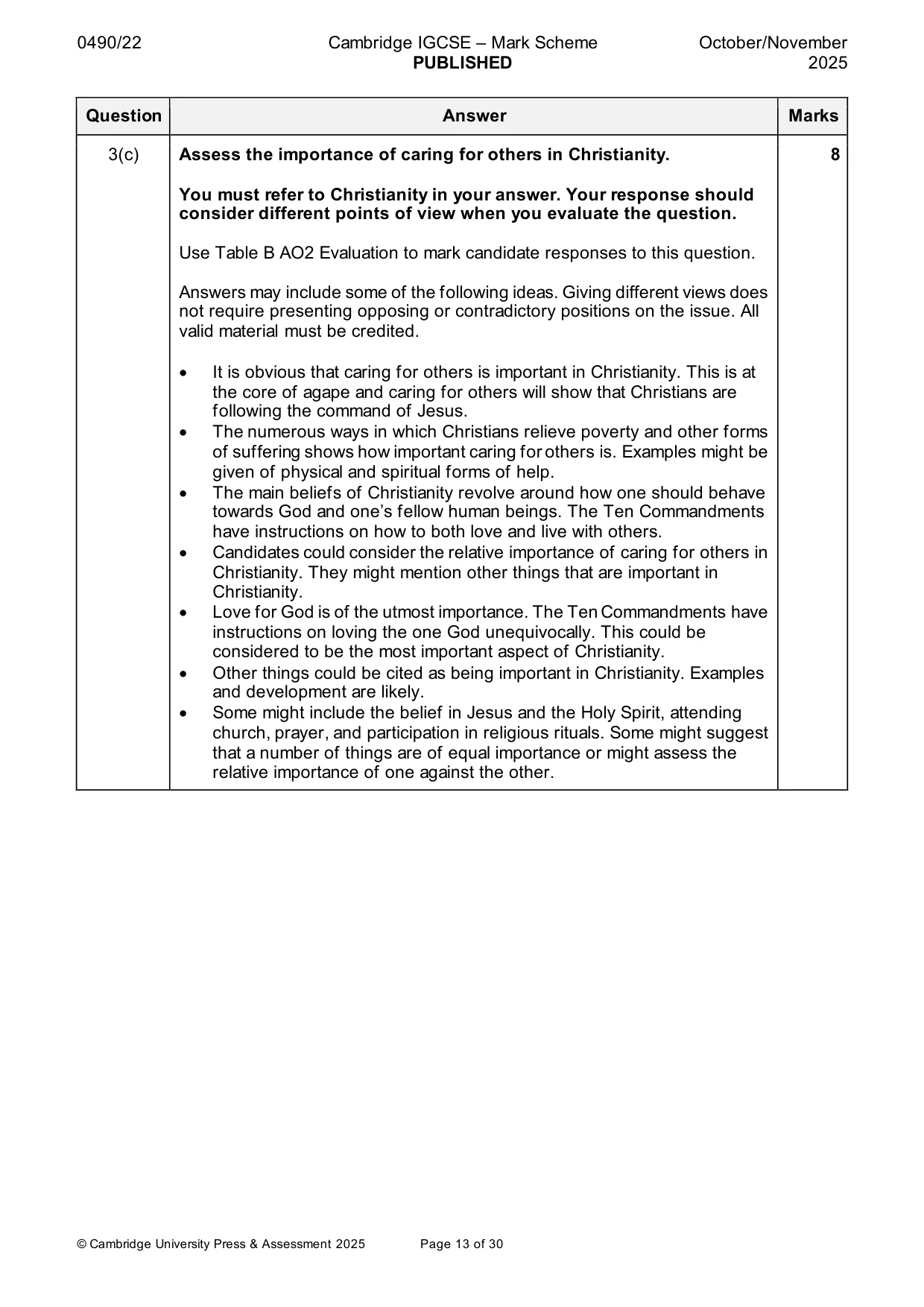 Mark scheme, page 13 of 30