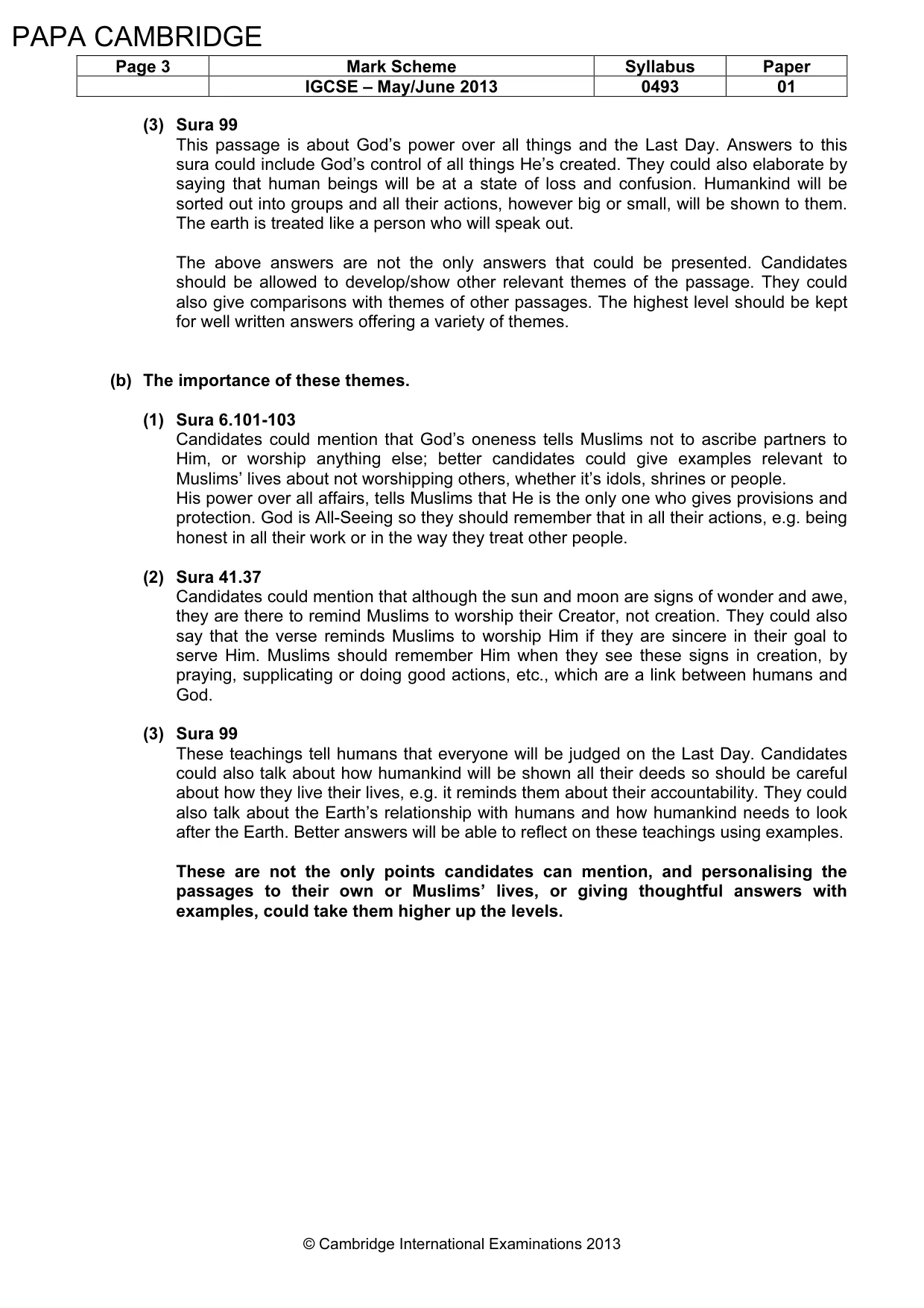 Mark scheme, page 4 of 8
