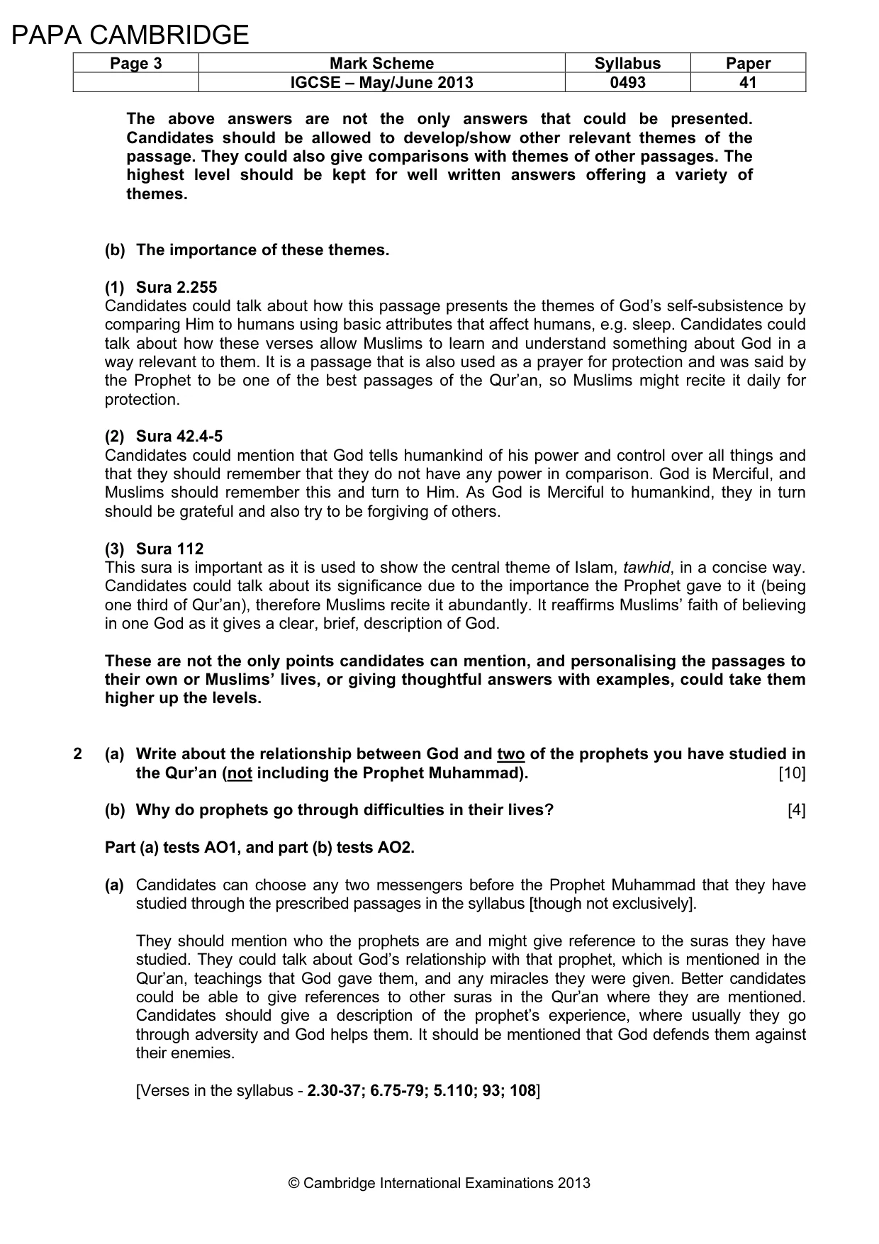Mark scheme, page 4 of 6