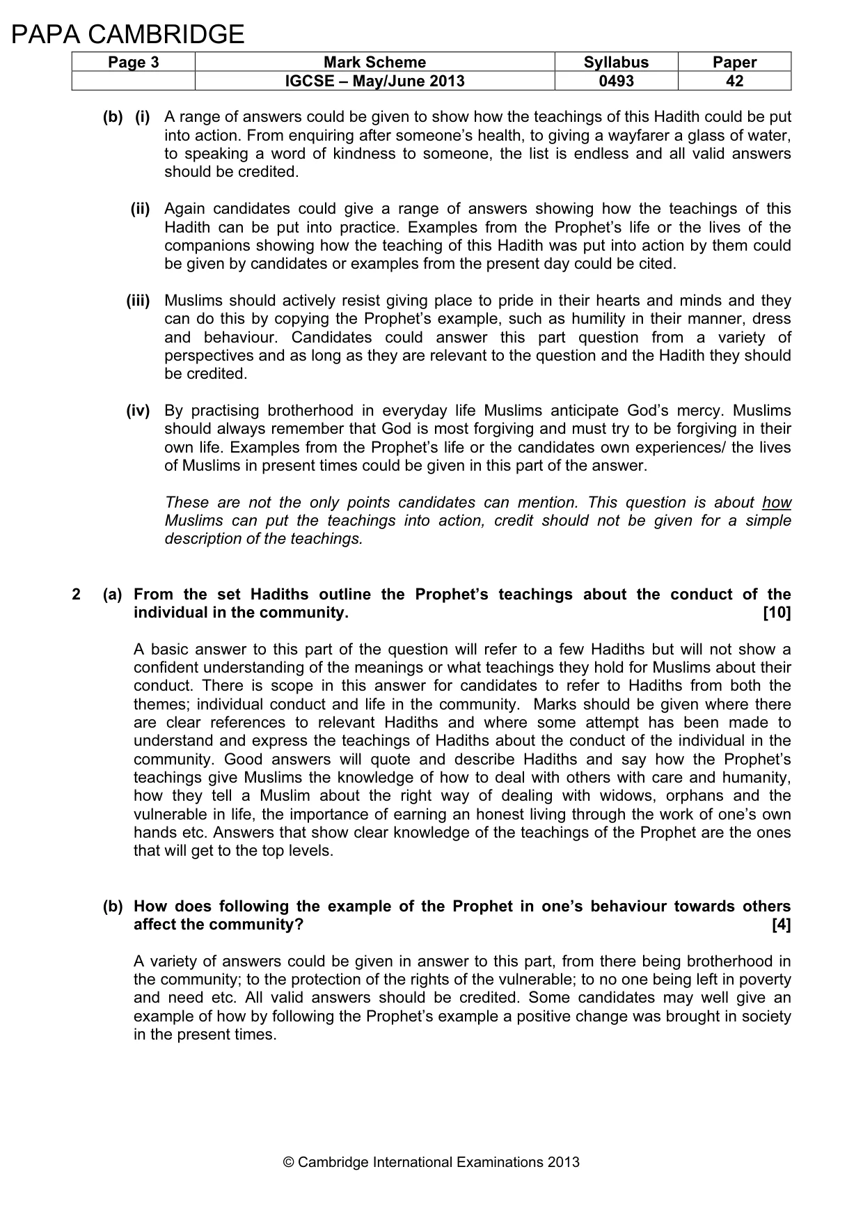 Mark scheme, page 4 of 7