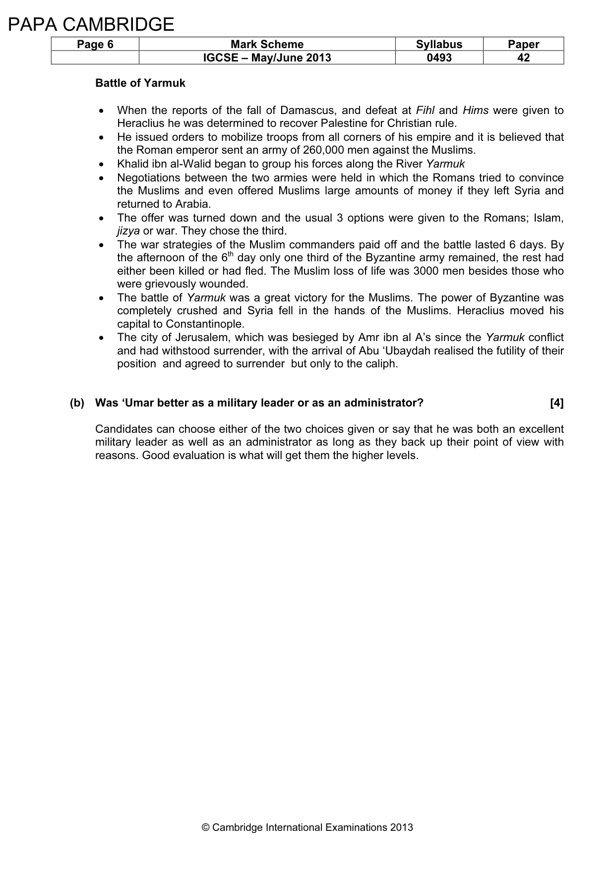 Mark scheme, page 7 of 7