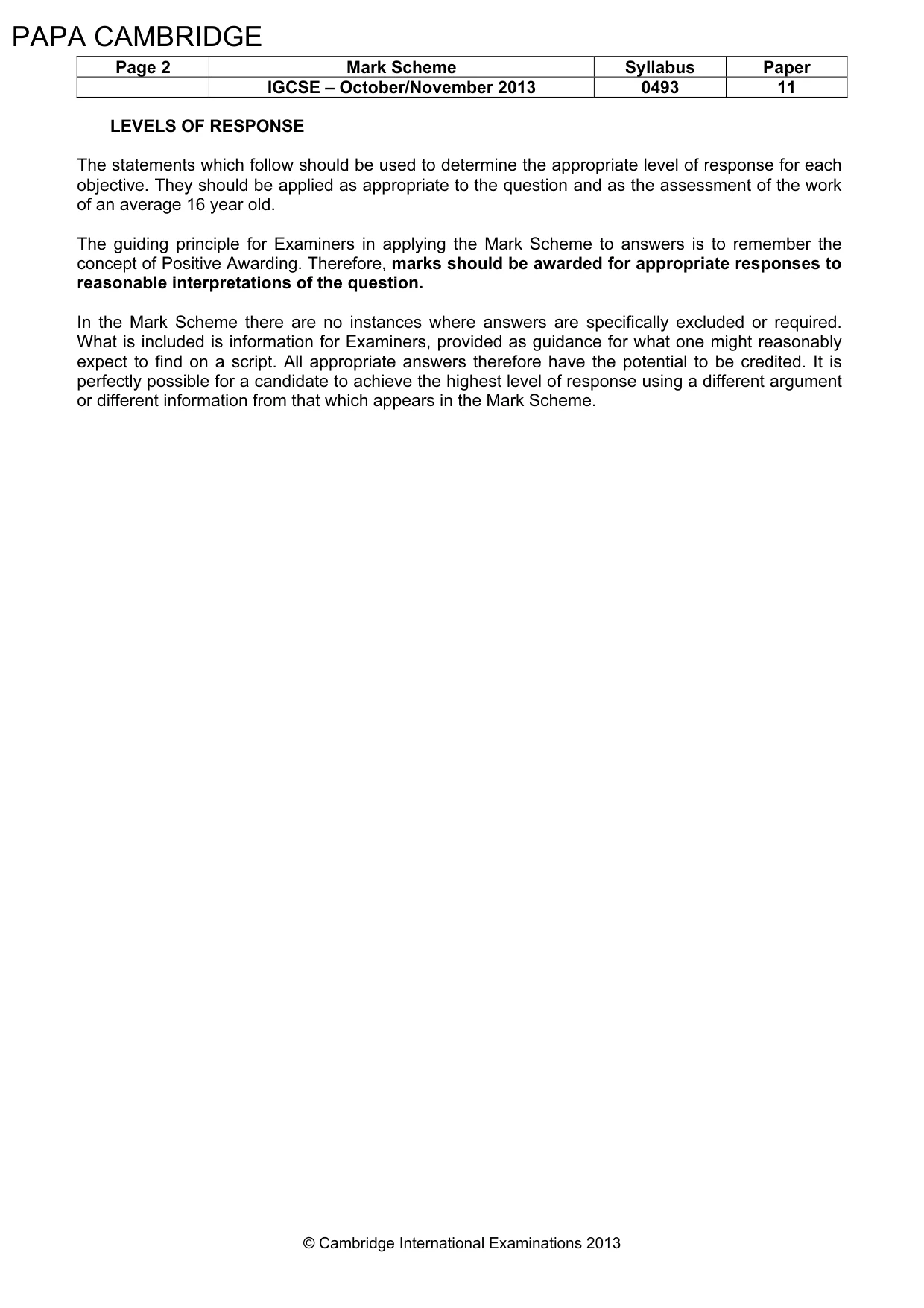 Mark scheme, page 2 of 8
