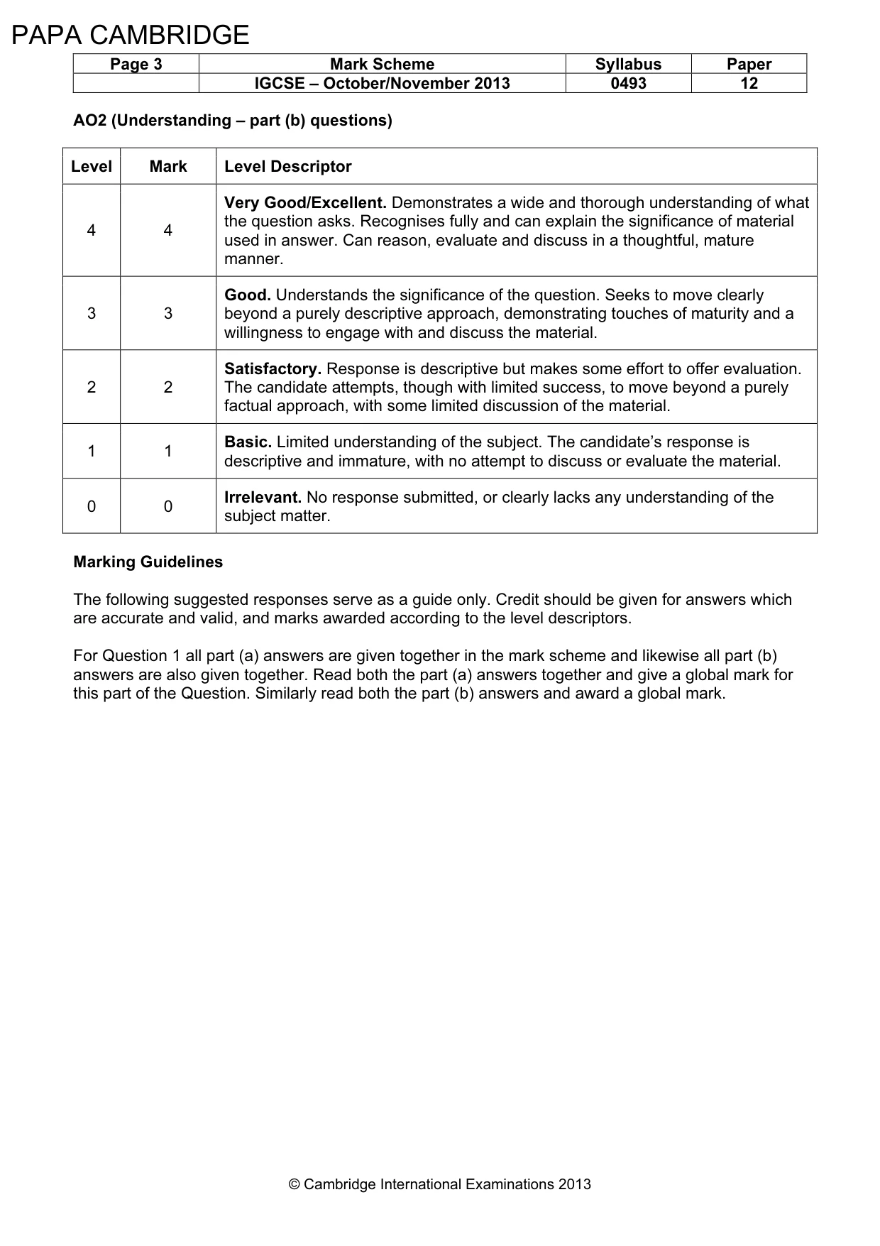 Mark scheme, page 3 of 10