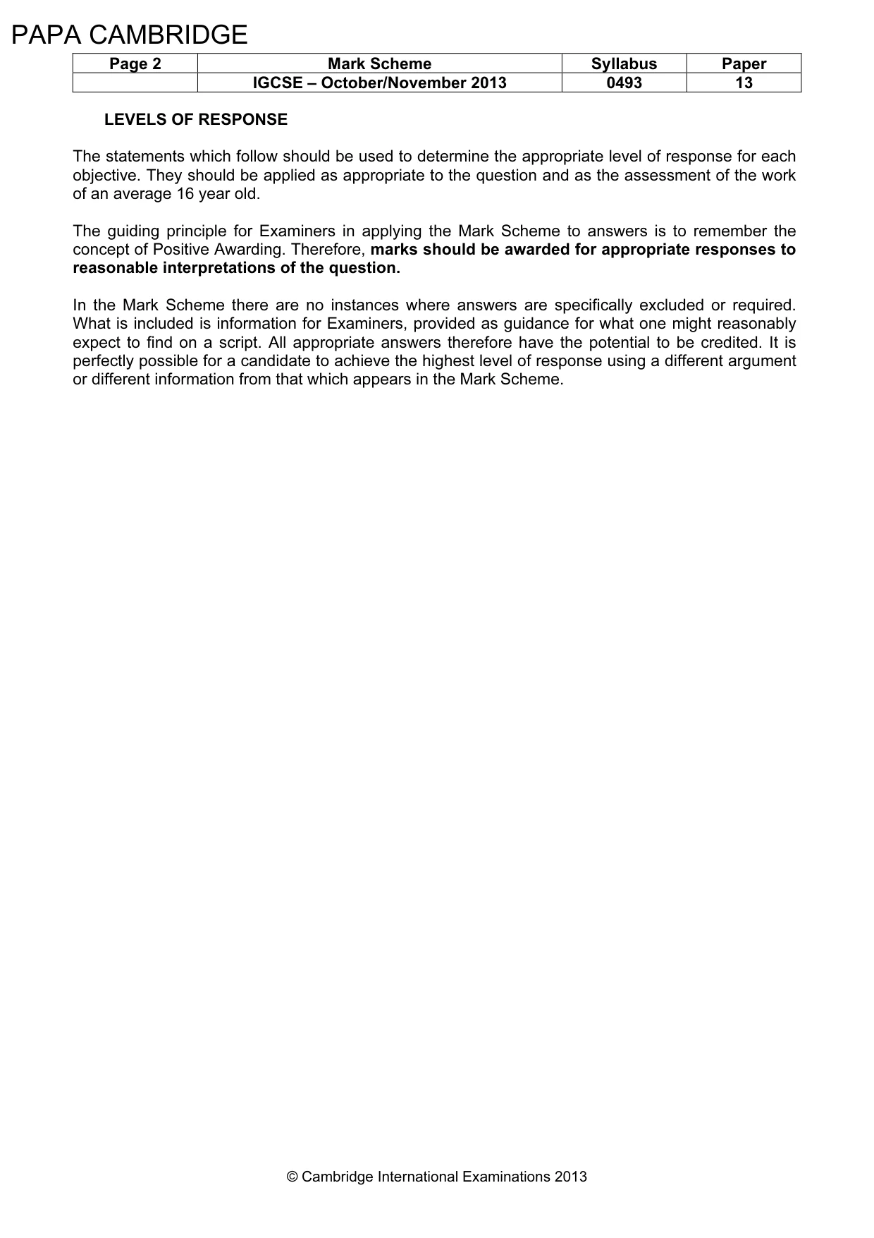 Mark scheme, page 2 of 8