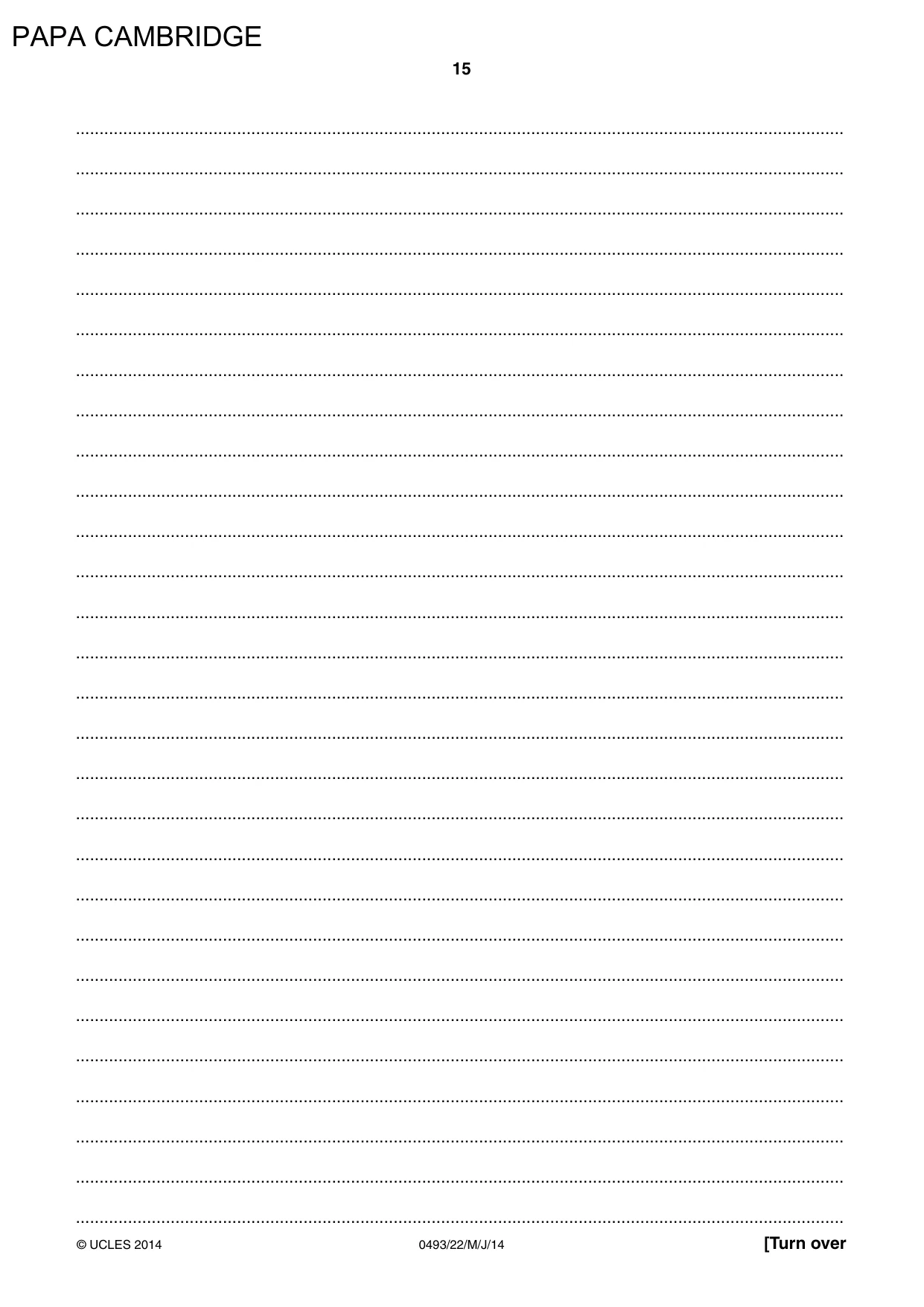 Cambridge IGCSE Islamiyat 0493 2014 May/June Paper 2 · Variant 2 question paper, page 15 of 16