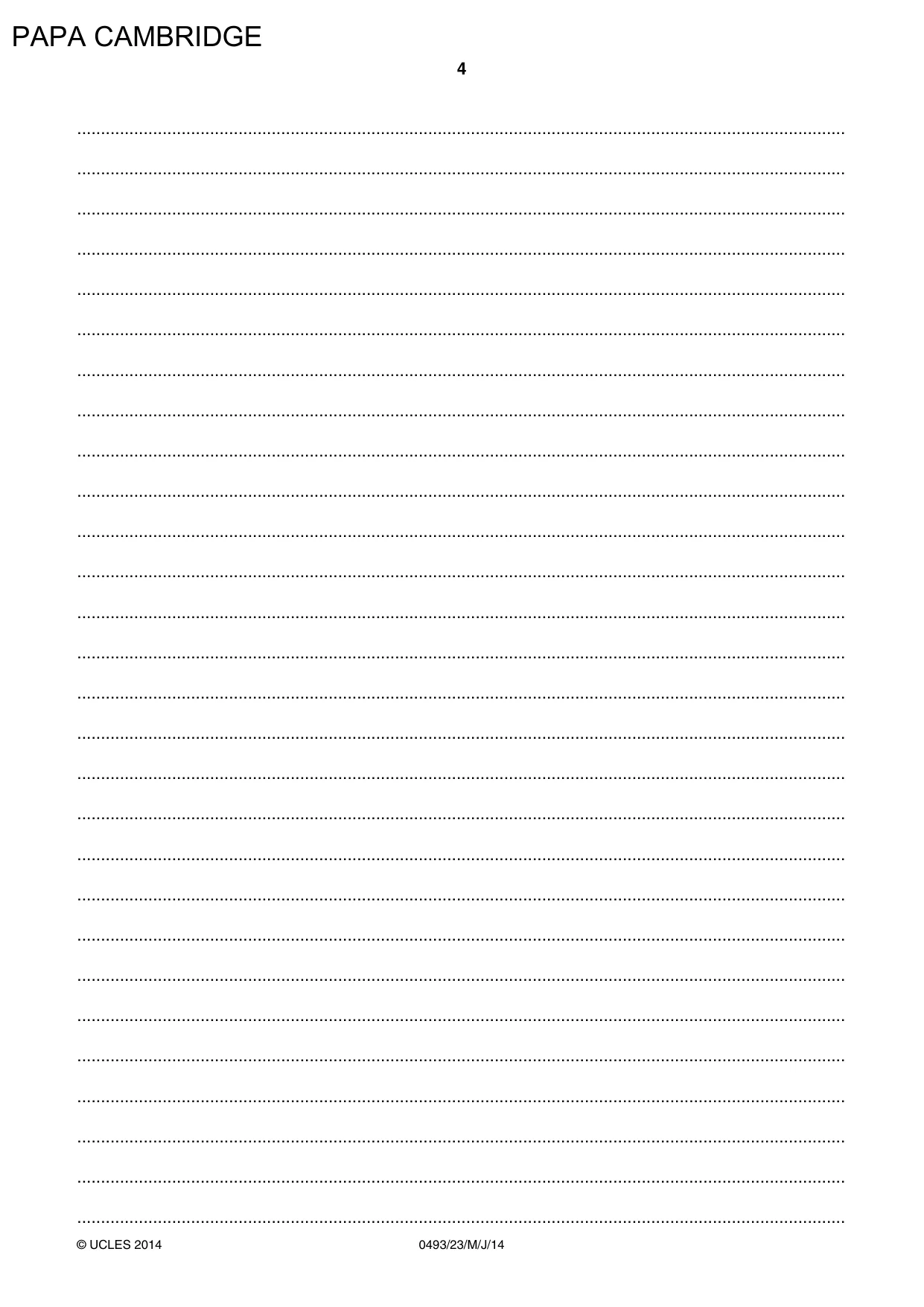 Cambridge IGCSE Islamiyat 0493 2014 May/June Paper 2 · Variant 3 question paper, page 4 of 16