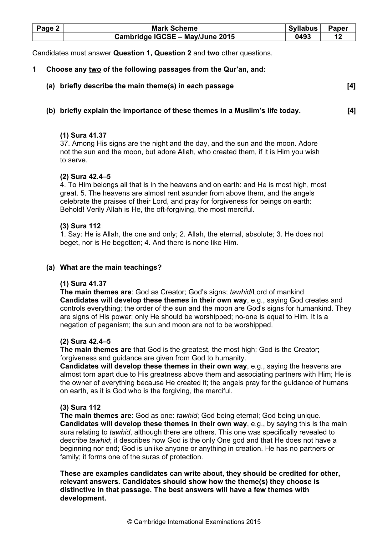Mark scheme, page 2 of 7