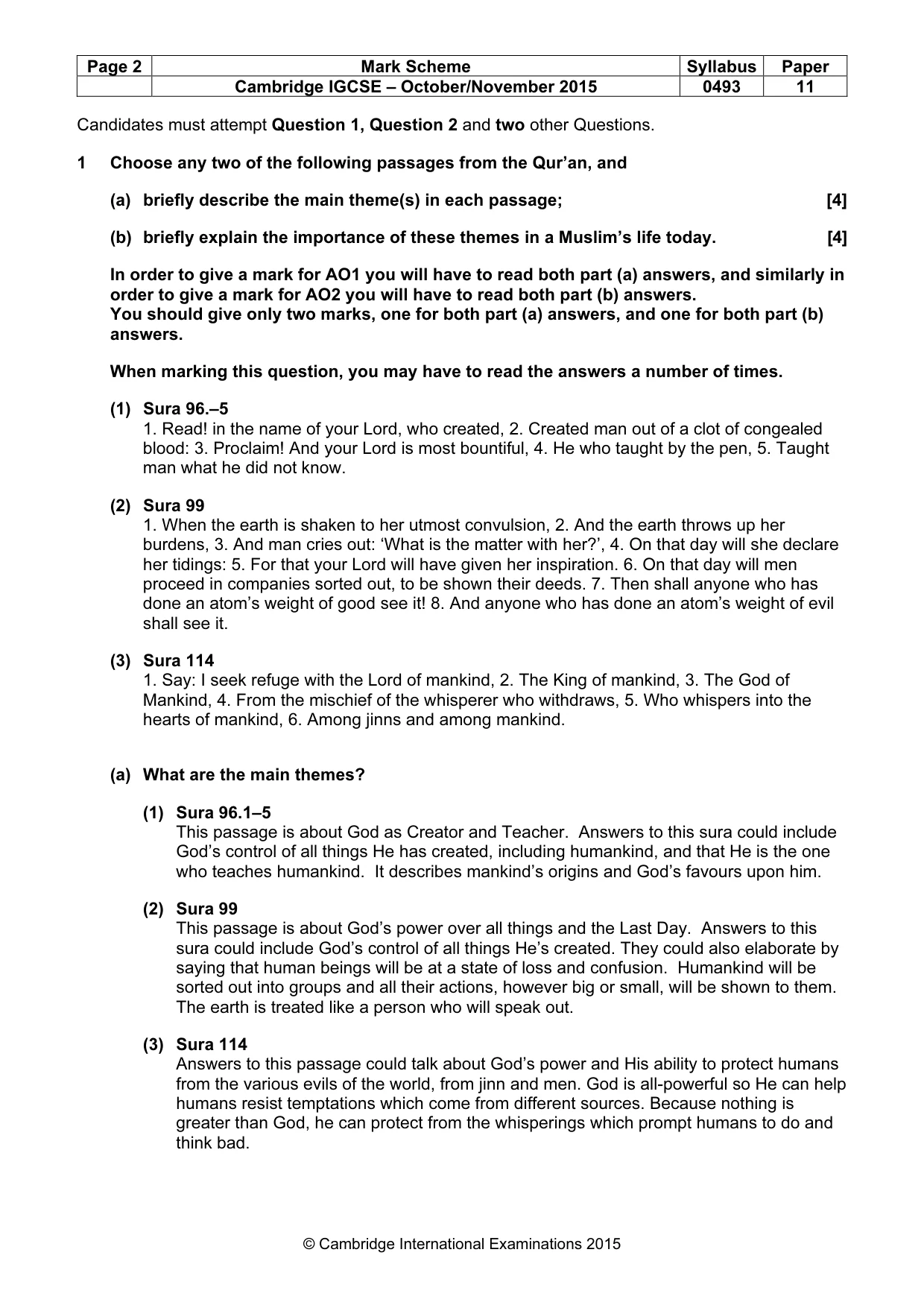 Mark scheme, page 2 of 7
