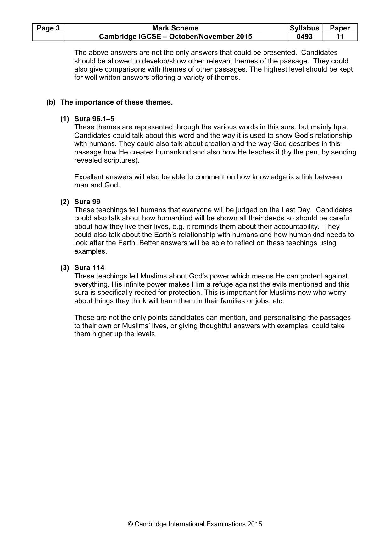 Mark scheme, page 3 of 7