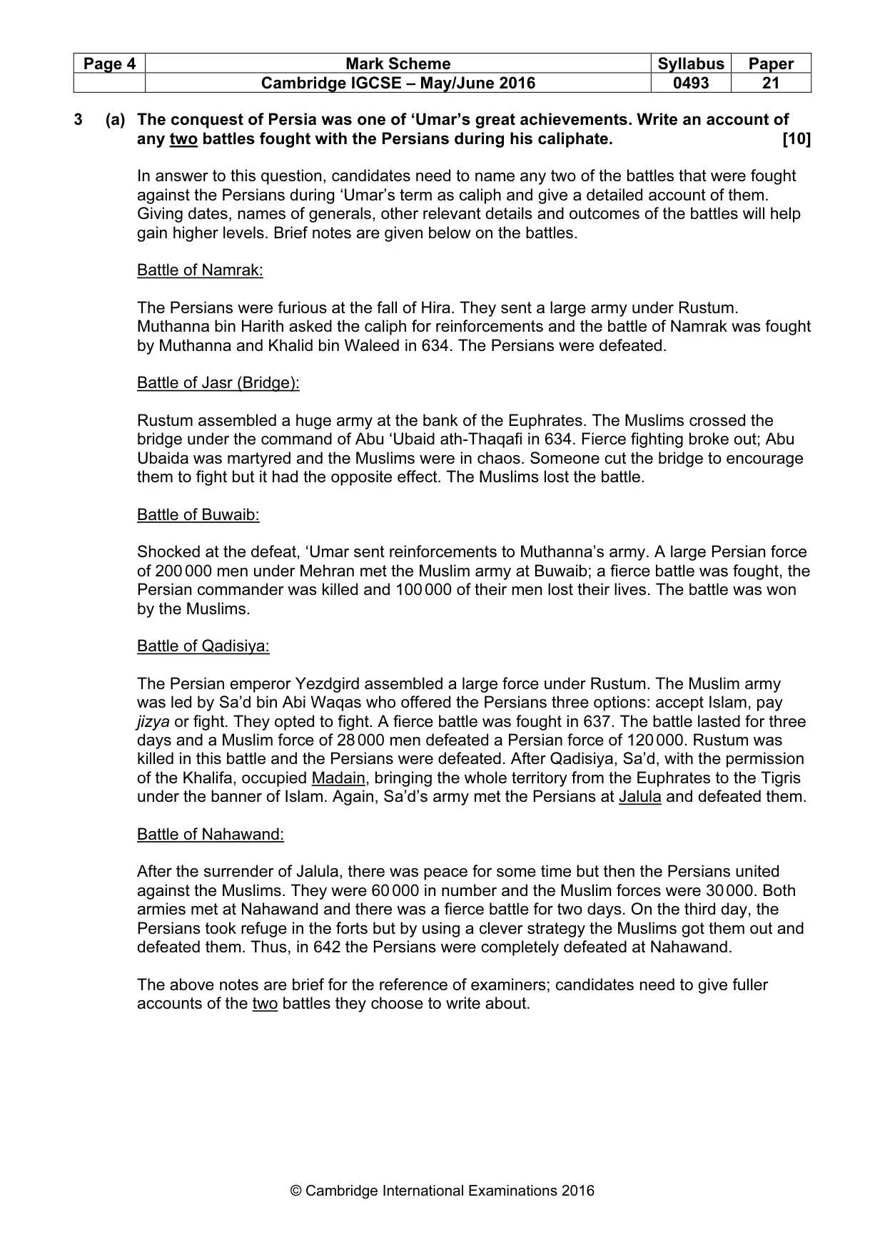 Mark scheme, page 4 of 6