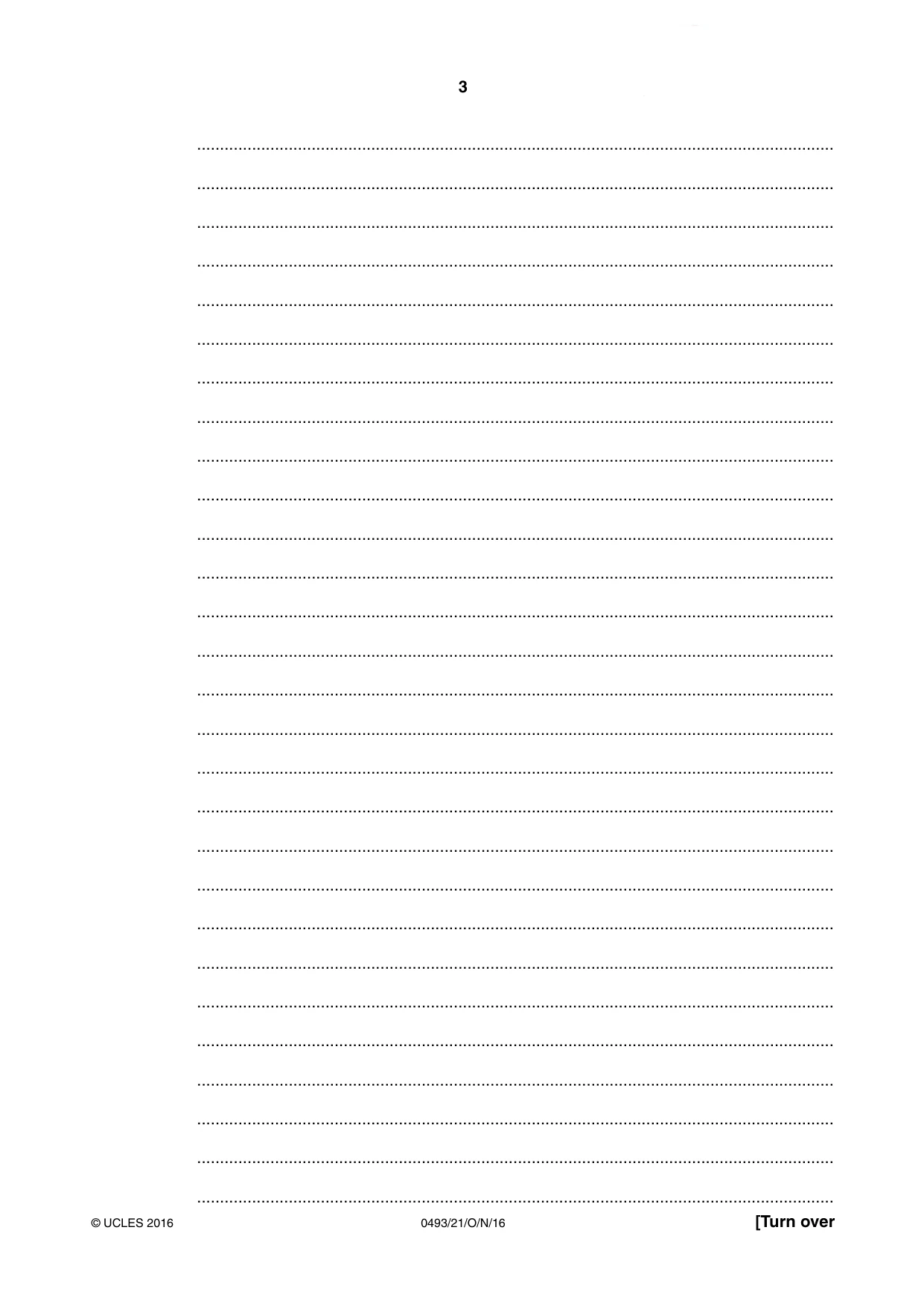 Cambridge IGCSE Islamiyat 0493 2016 Oct/Nov Paper 2 · Variant 1 question paper, page 3 of 16
