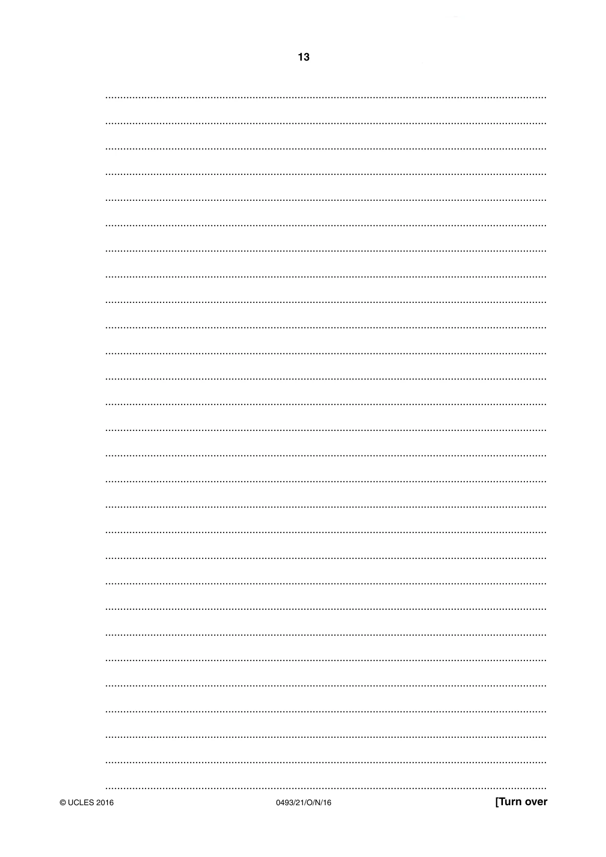 Cambridge IGCSE Islamiyat 0493 2016 Oct/Nov Paper 2 · Variant 1 question paper, page 13 of 16