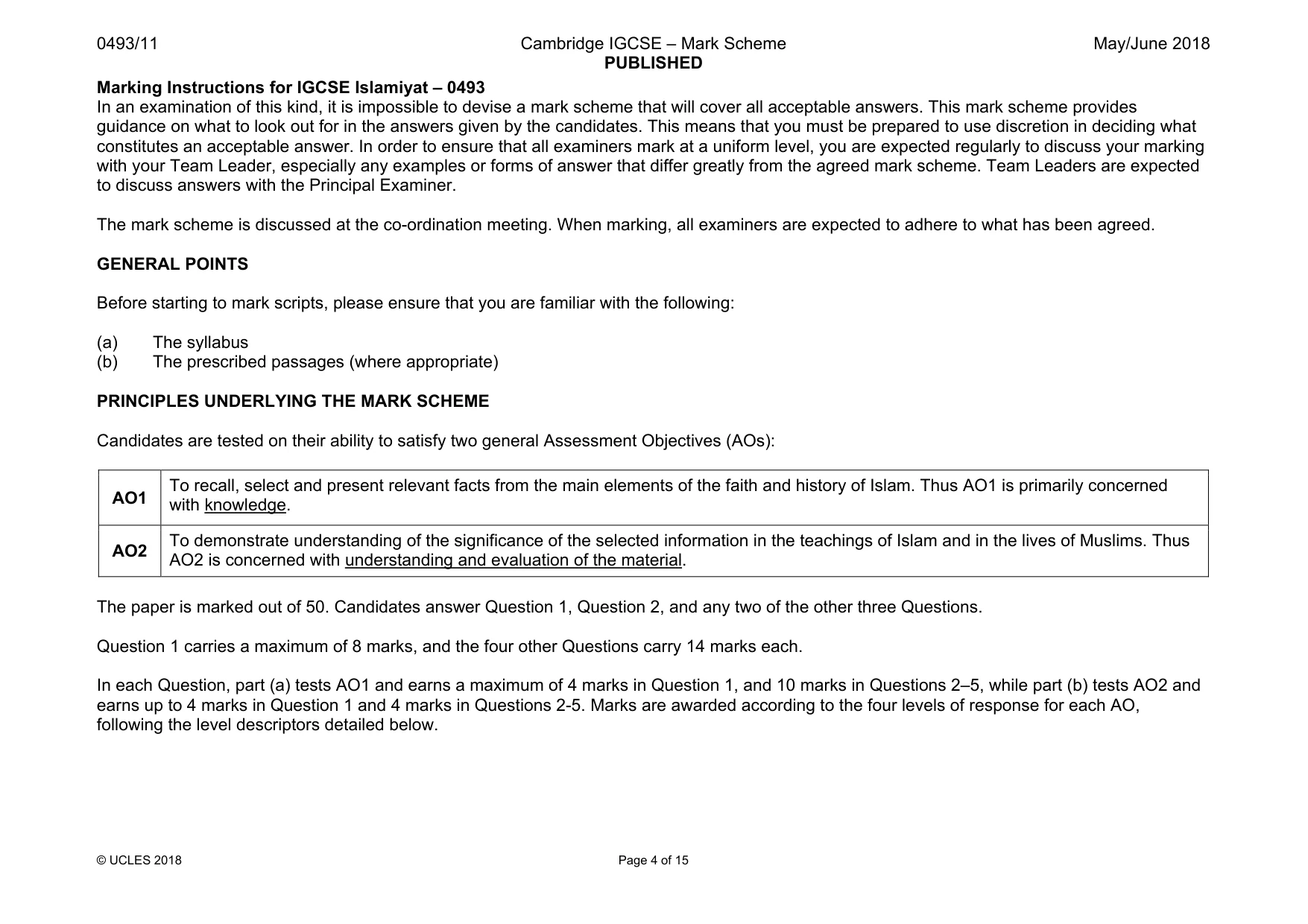 Mark scheme, page 4 of 15
