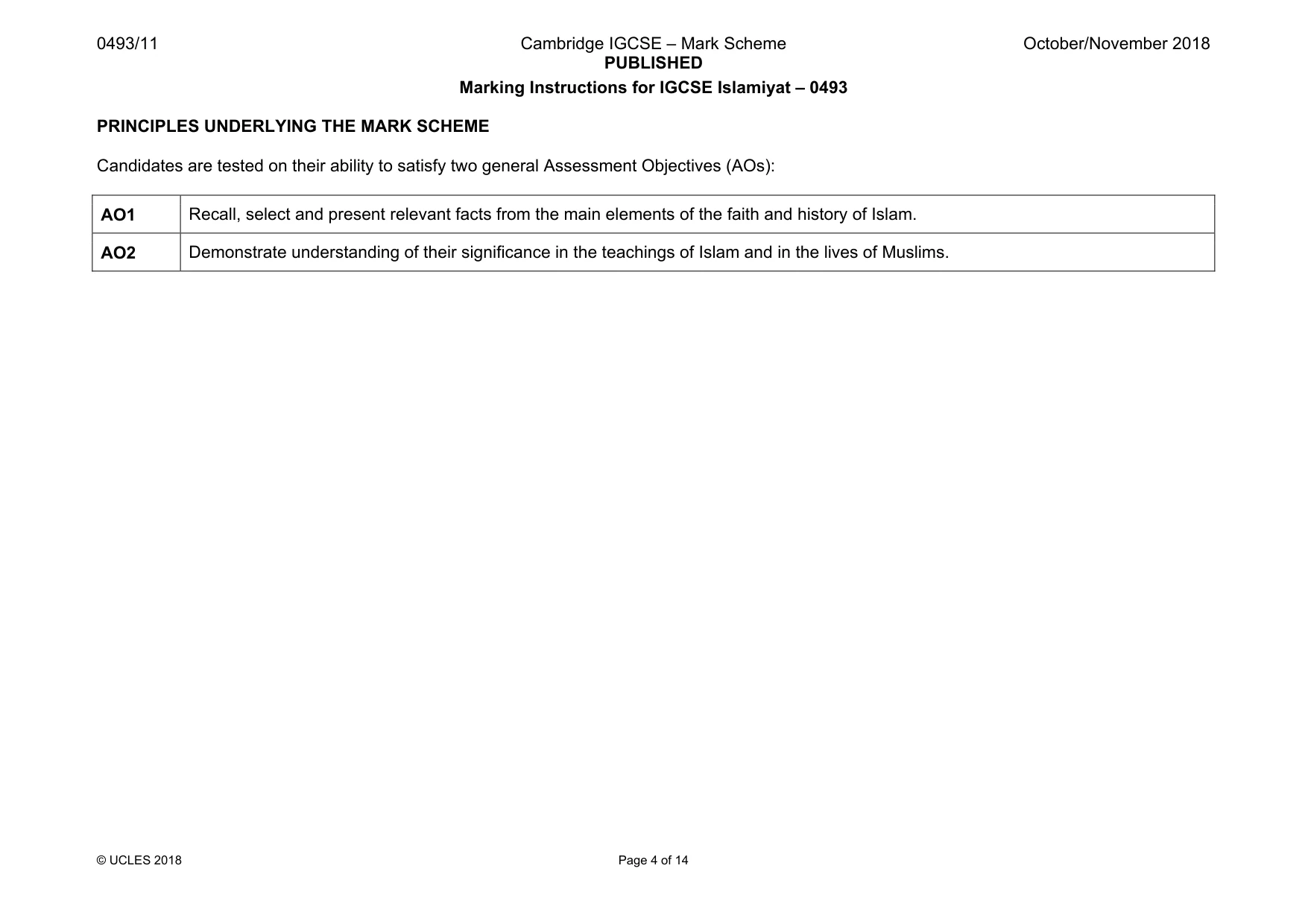 Mark scheme, page 4 of 14