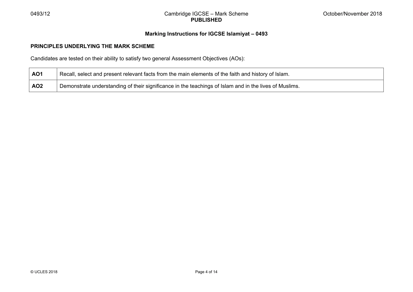 Mark scheme, page 4 of 14
