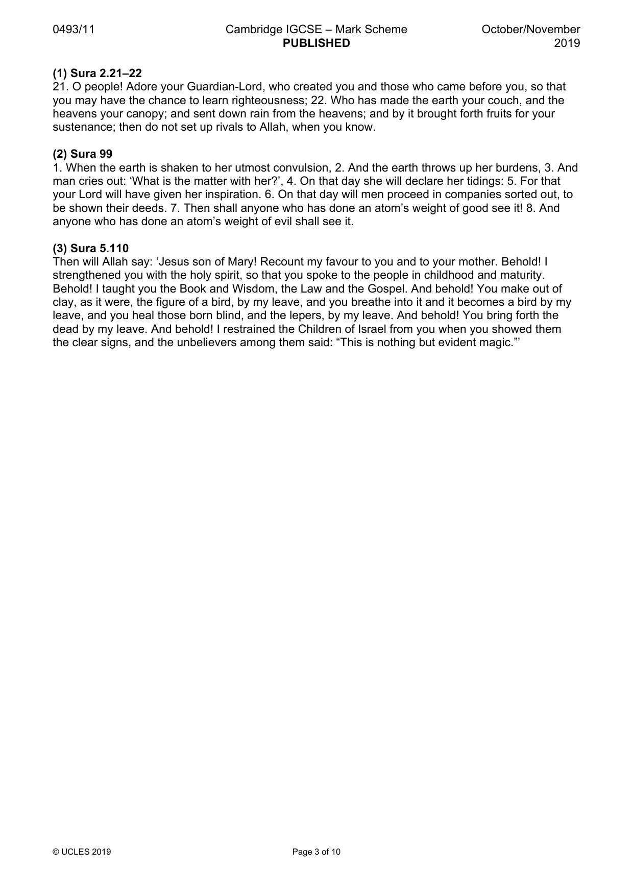Mark scheme, page 3 of 10