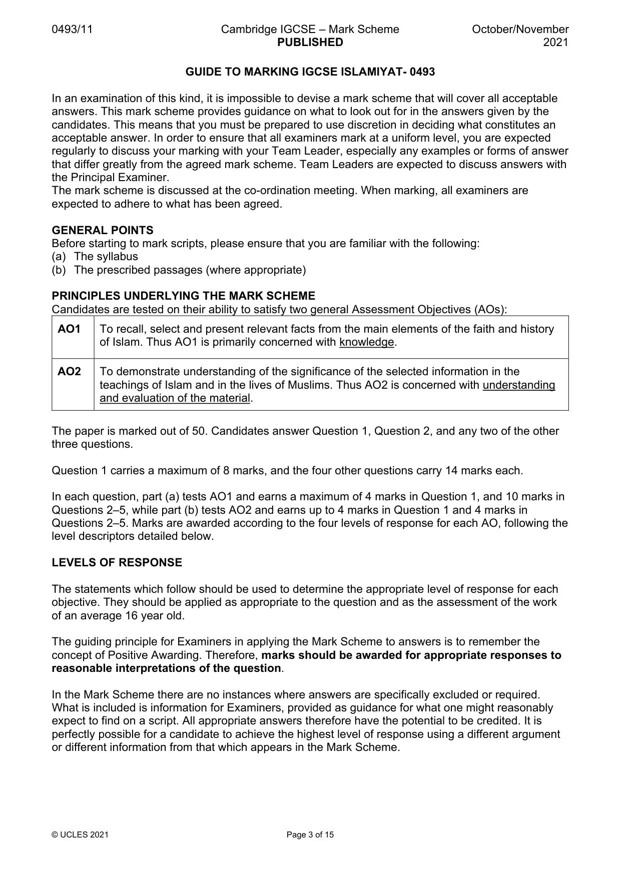 Mark scheme, page 3 of 15