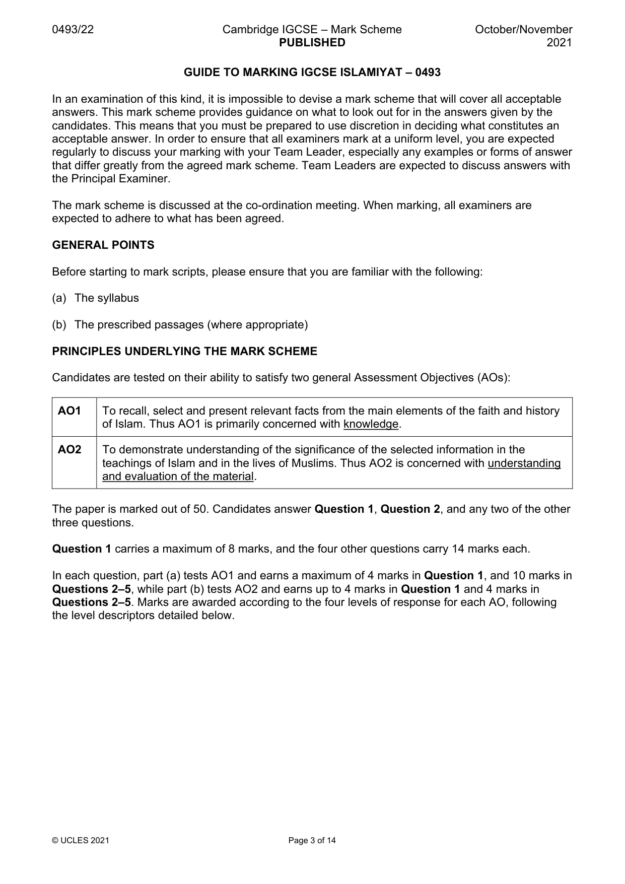 Mark scheme, page 3 of 14