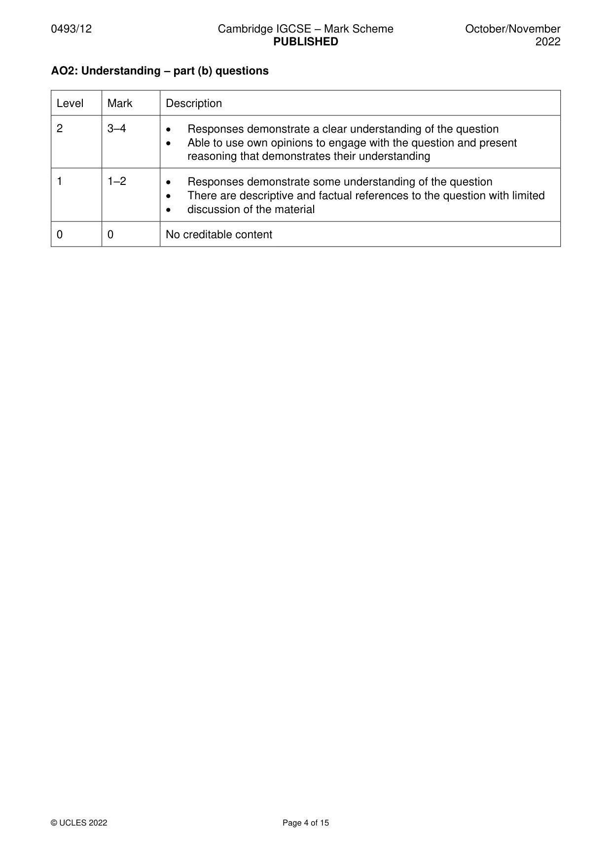 Mark scheme, page 4 of 15