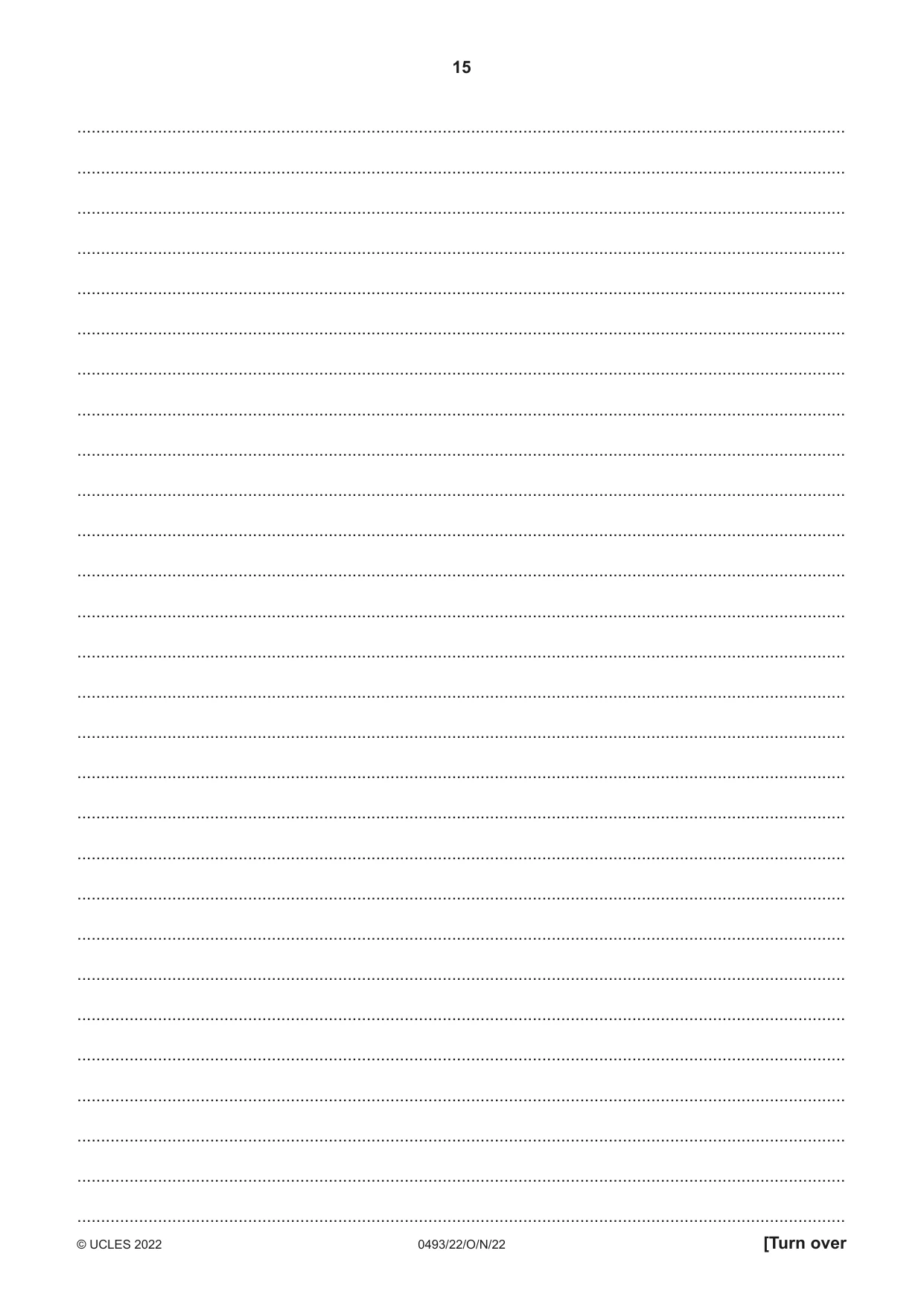 Cambridge IGCSE Islamiyat 0493 2022 Oct/Nov Paper 2 · Variant 2 question paper, page 15 of 16