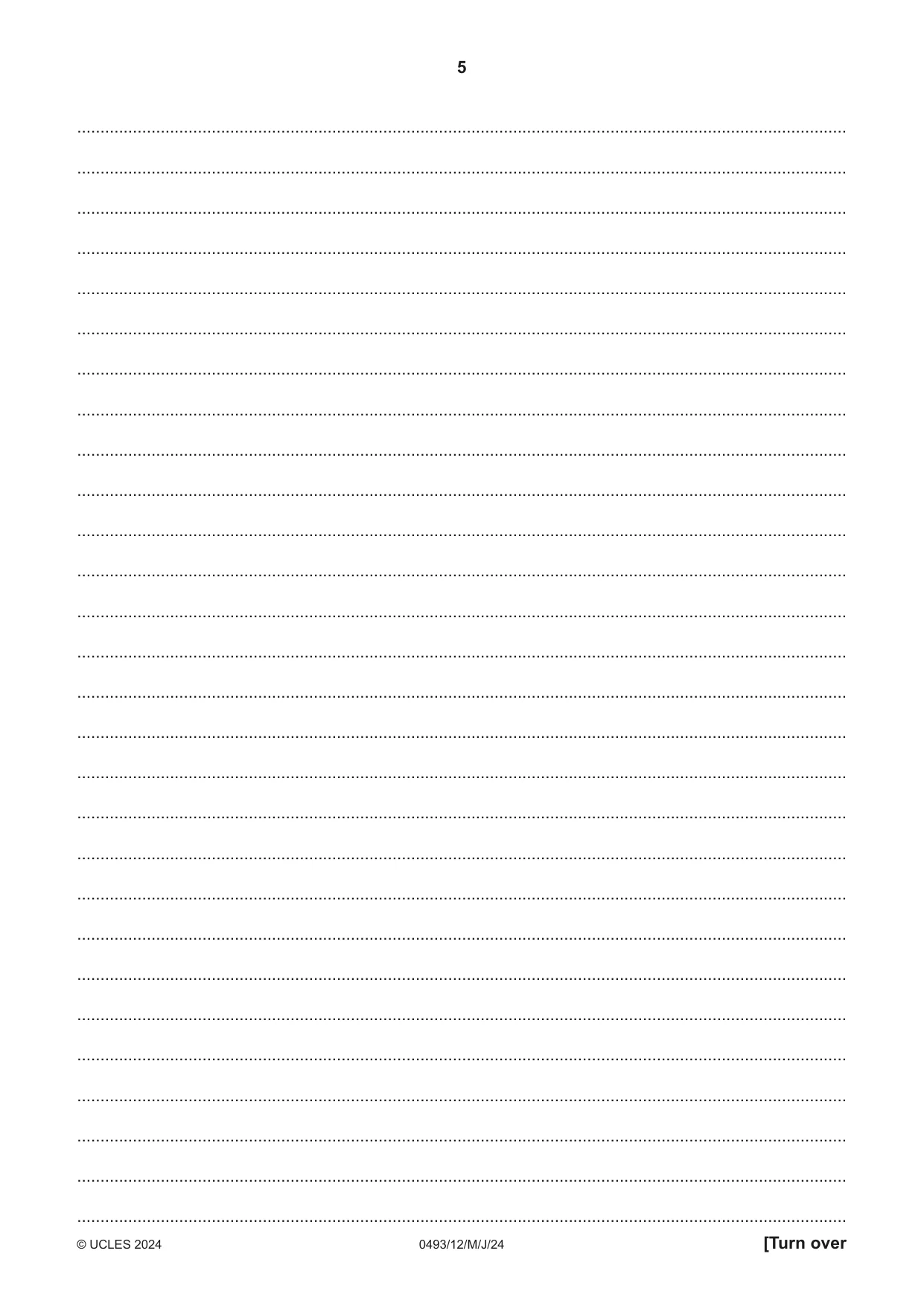 Cambridge IGCSE Islamiyat 0493 2024 May/June Paper 1 · Variant 2 question paper, page 5 of 20