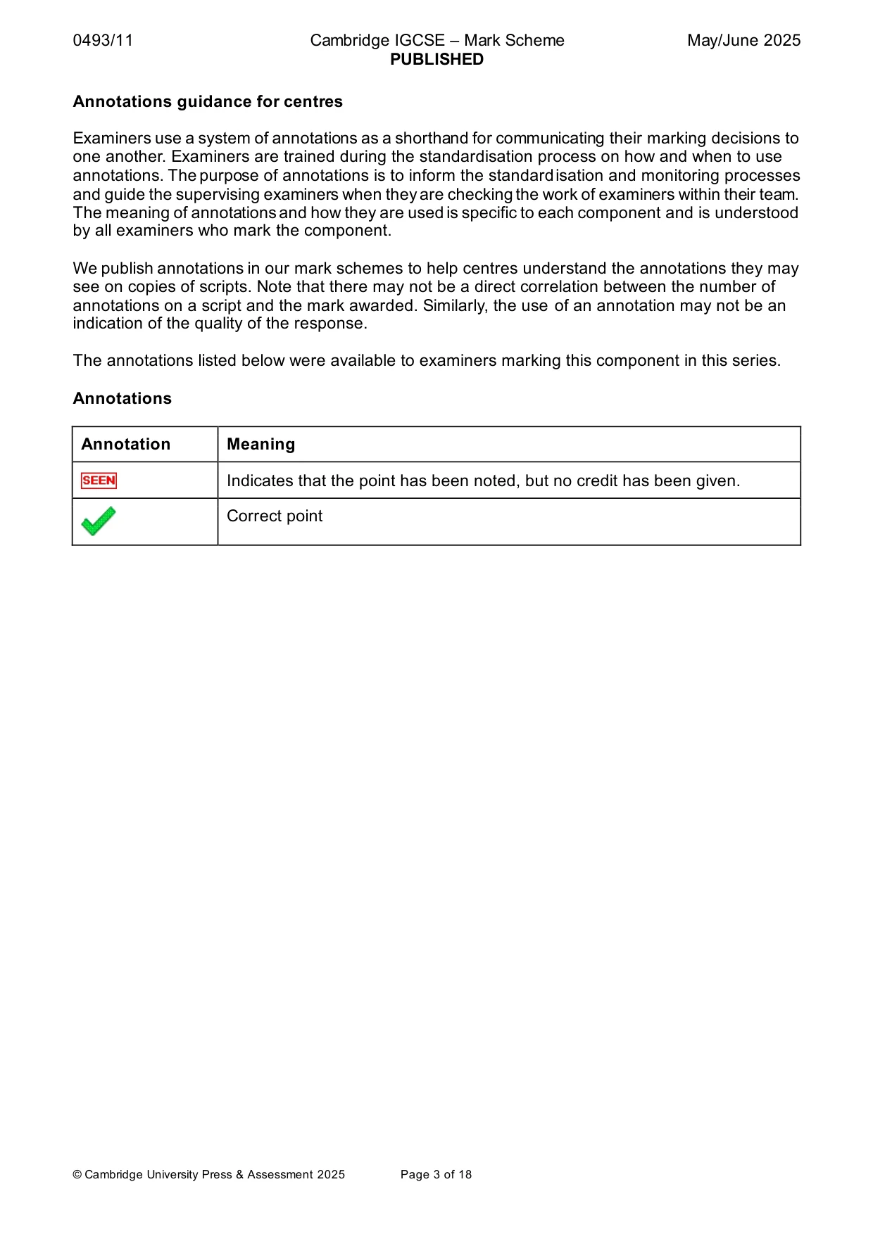 Mark scheme, page 3 of 18