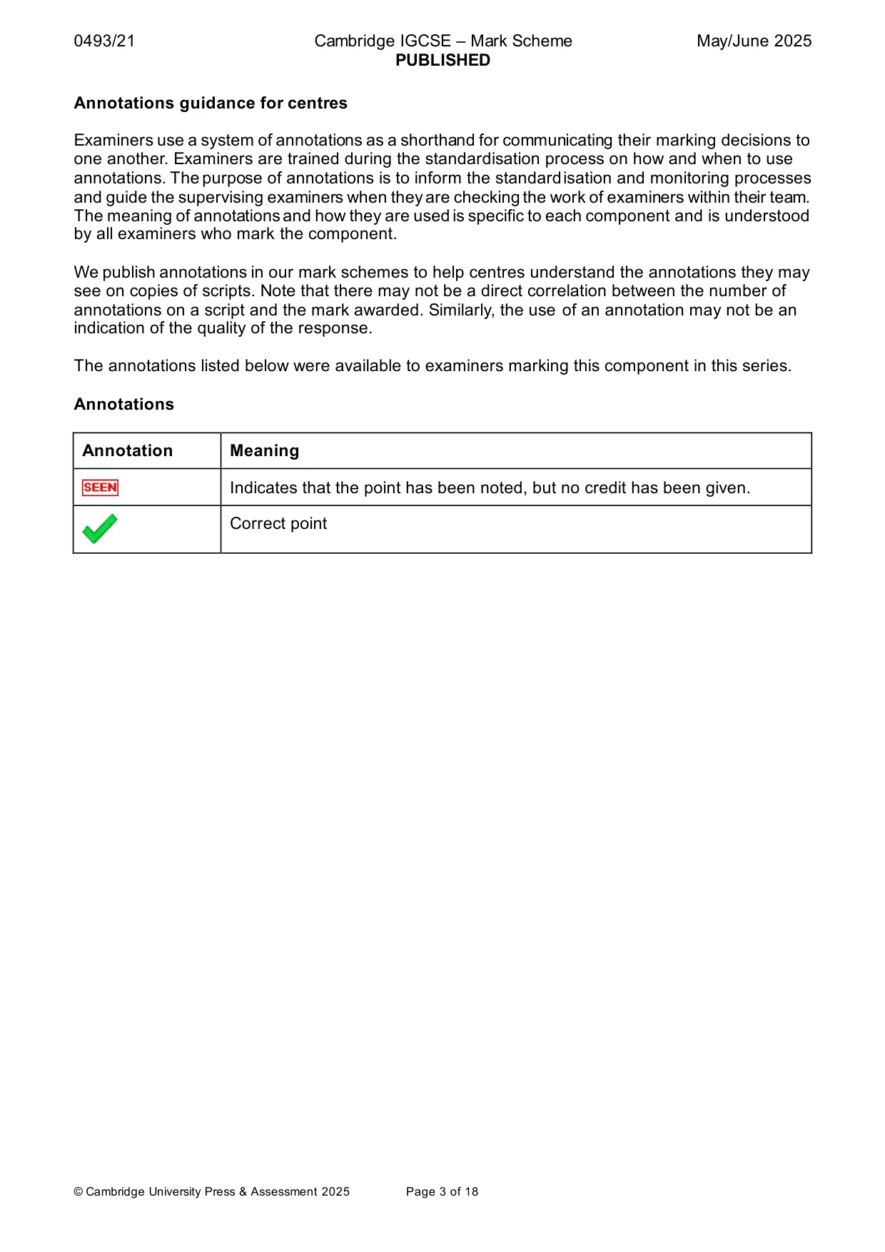 Mark scheme, page 3 of 18