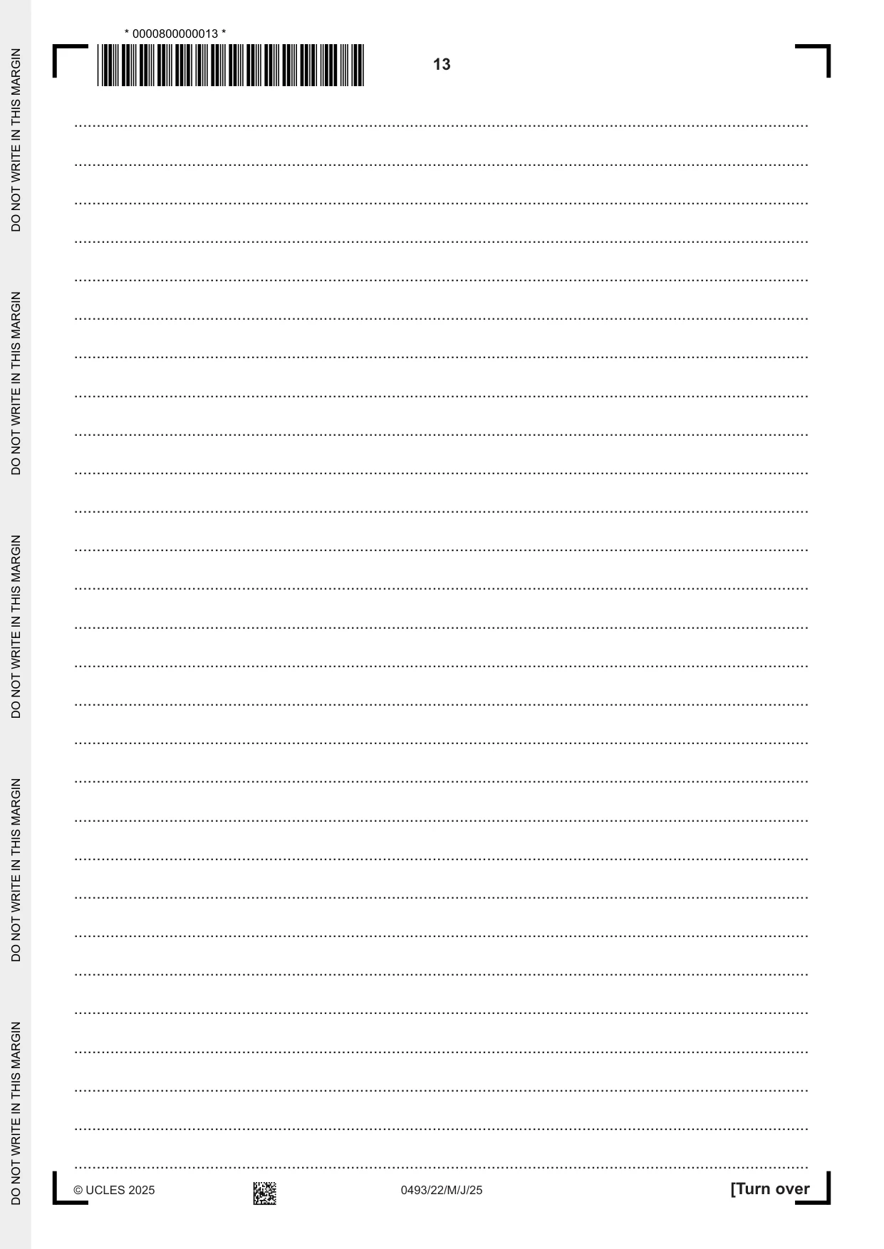 Cambridge IGCSE Islamiyat 0493 2025 May/June Paper 2 · Variant 2 question paper, page 13 of 16