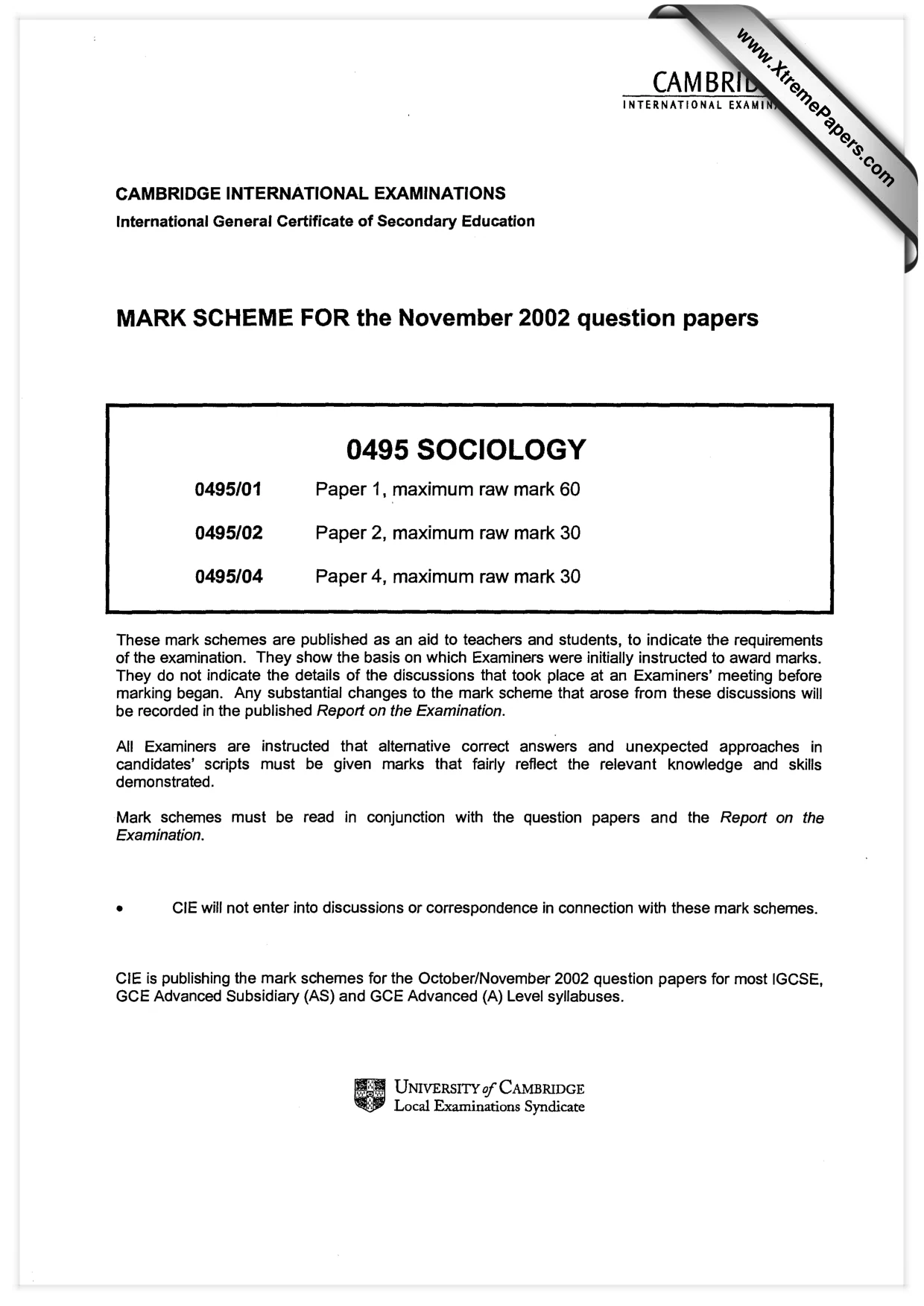 Mark scheme, page 1 of 6