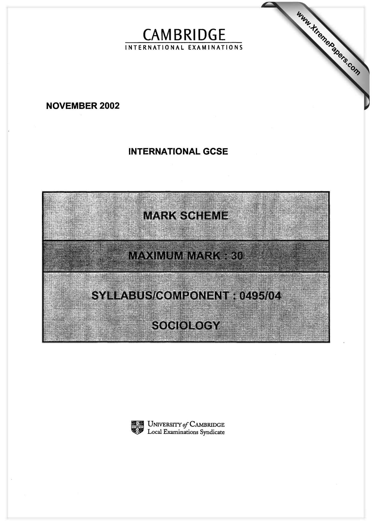 Mark scheme, page 1 of 4